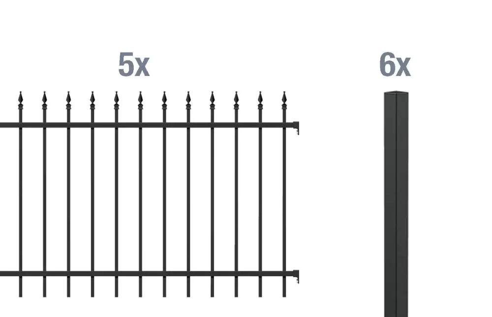 Alberts Komplettset Zaun Chaussee 10 m 120 cm matt schwarz zE Alberts Komplettset Zaun Chaussee 10 m 120 cm matt schwarz zE