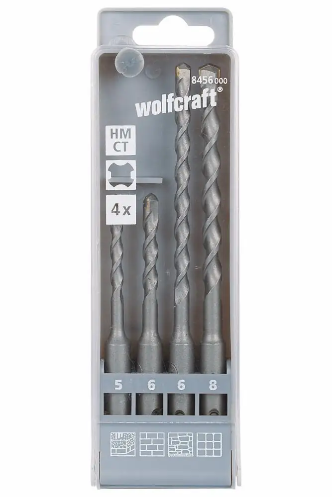 Wolfcraft Hammer-Schlagbohrer-Set HM Standard SDS-plus Ø 5 - 8 mm 4-teilig Wolfcraft Hammer-Schlagbohrer-Set HM Standard SDS-plus Ø 5 - 8 mm 4-teilig