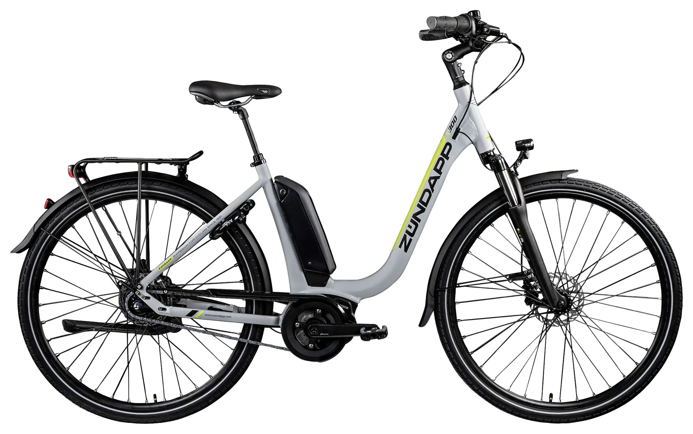 Zündapp E-Bike X300 City 28 Zoll 7-Gang 400 Wh silber gelb