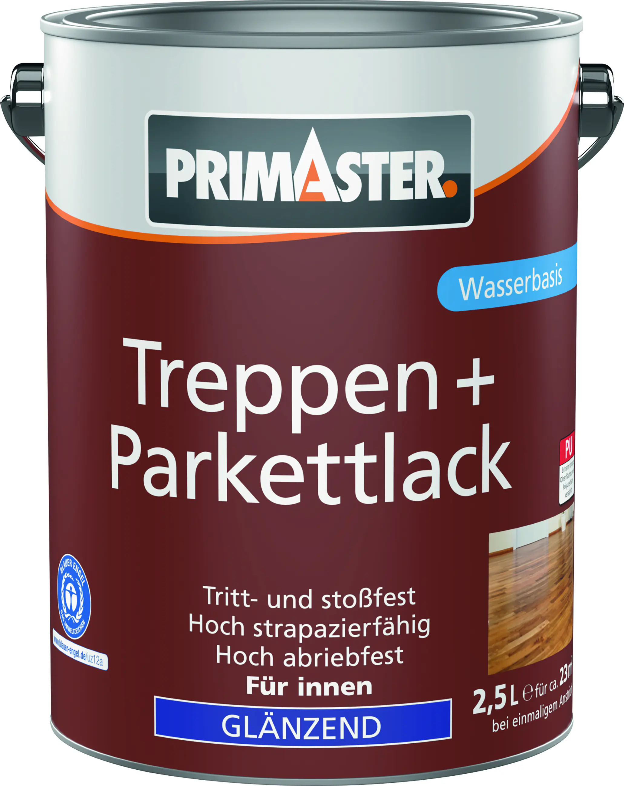 Primaster Treppen + Parkettlack farblos glänzend 2,5 L Primaster Treppen + Parkettlack farblos glänzend 2,5 L