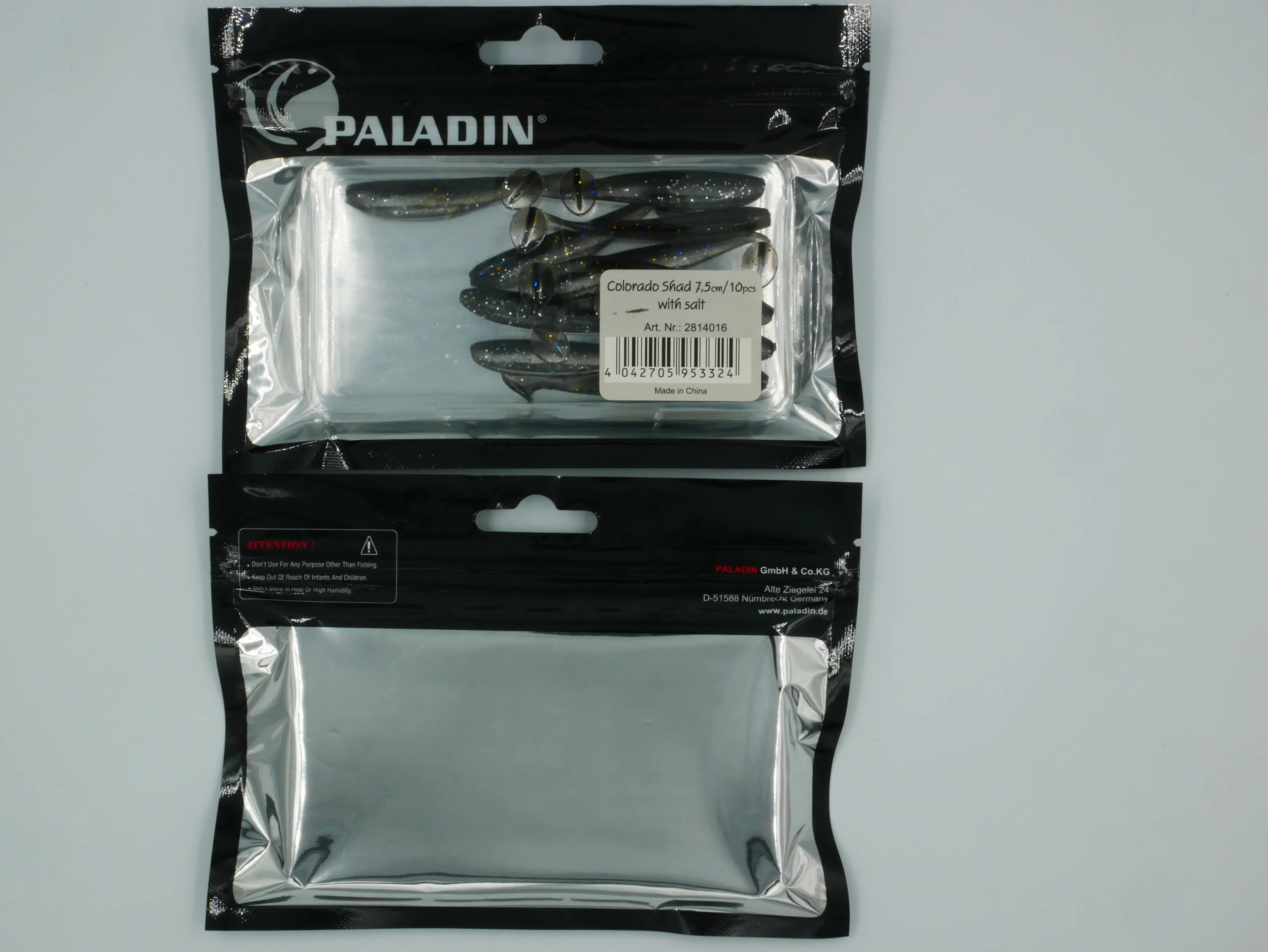 Paladin Colorado Shad 7,5 cm black beauty glitter 12 Stück