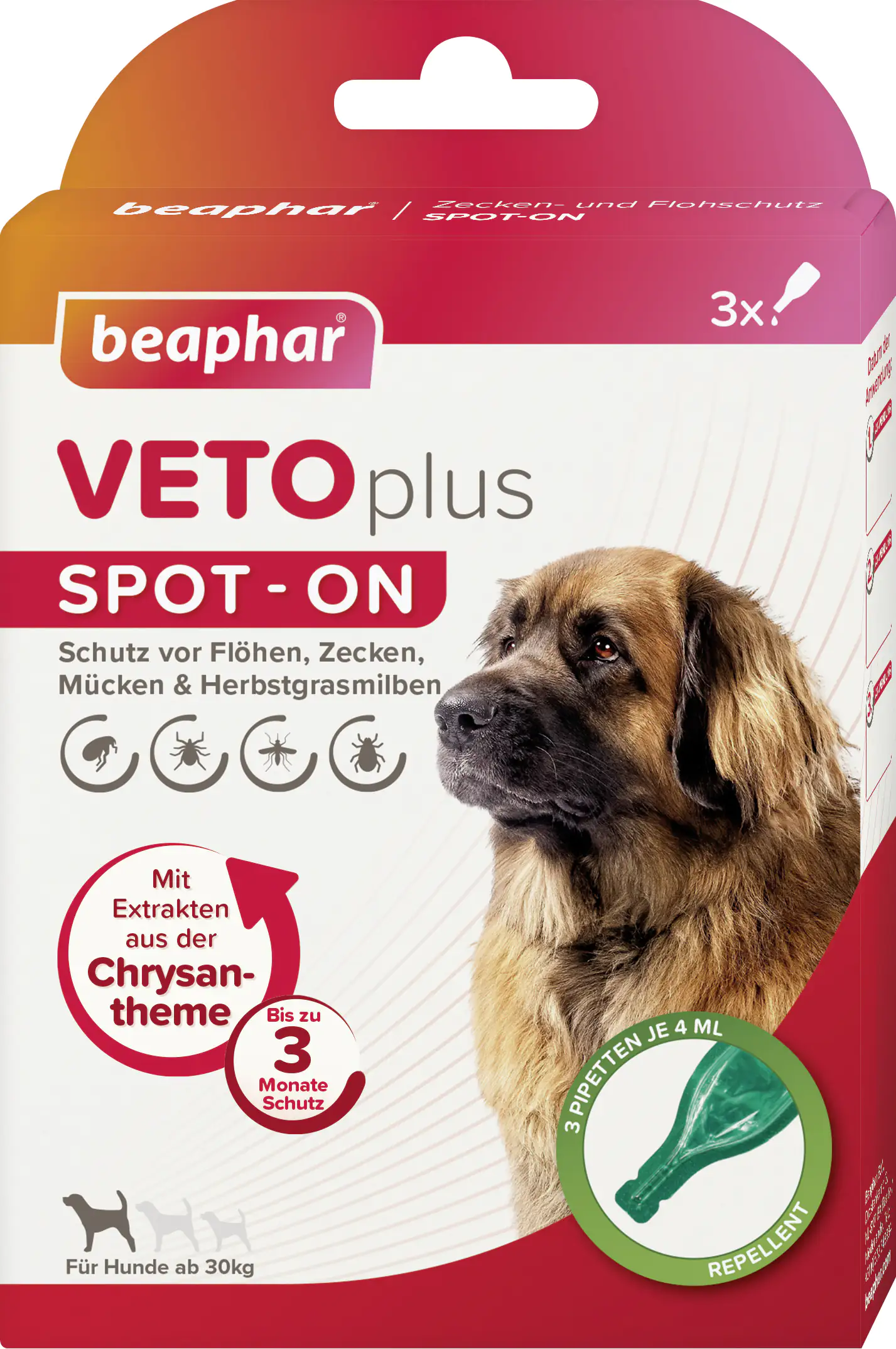 Beaphar Veto plus Spot-On für große Hunde ab 30 kg 3x4 ml Beaphar Veto plus Spot-On für große Hunde ab 30 kg 3x4 ml