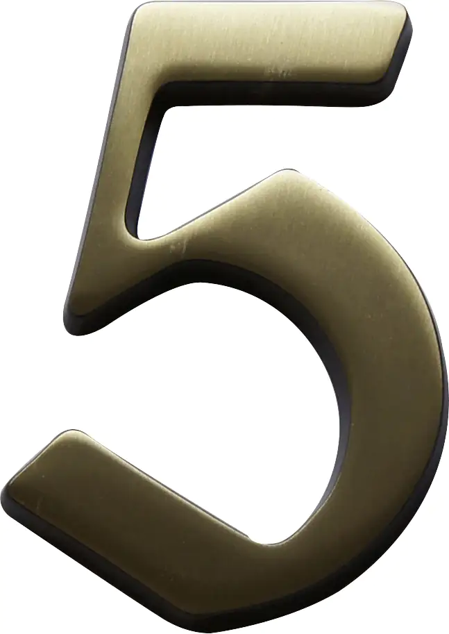 Alpertec Hausnummer 5 Bronze