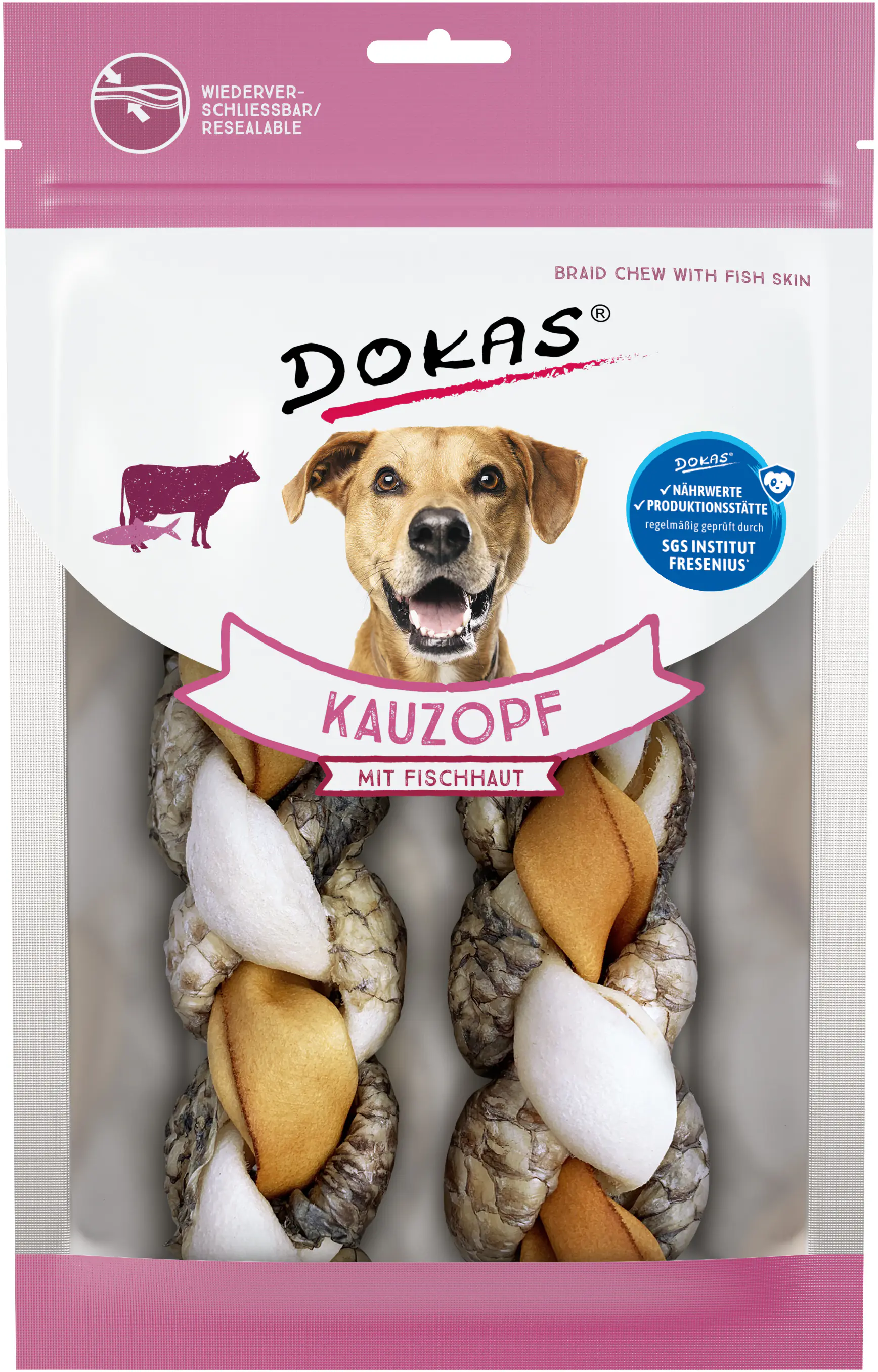 Dokas Kauzopf mit Fischhaut 120 g, 2 Stück