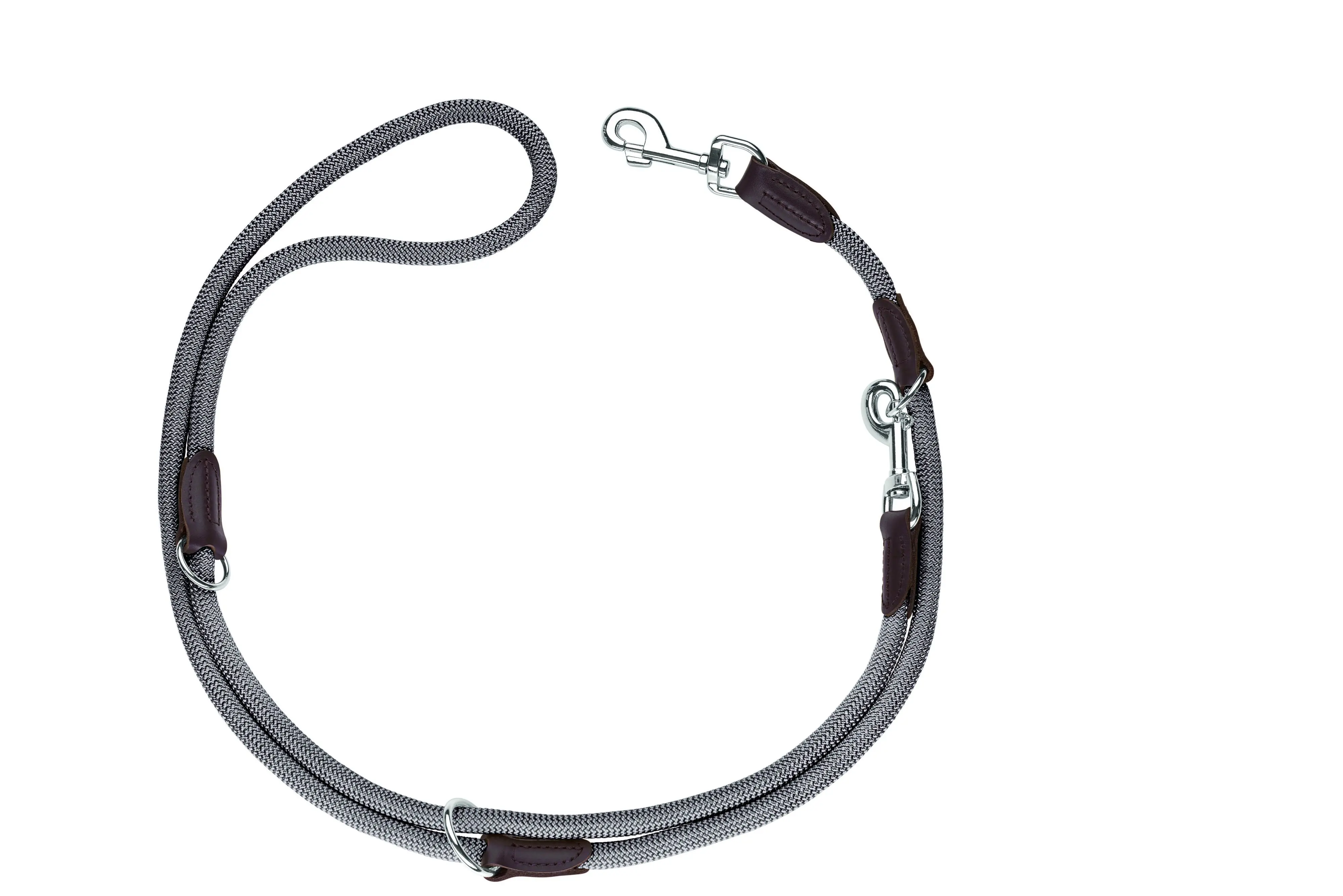 Hunter Hundeleine Führleine verstellbar Freestyle 2 m x 1 cm grau