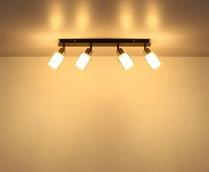 Globo Strahler Villegas 56 x 18,6 cm schwarz-chrom matt