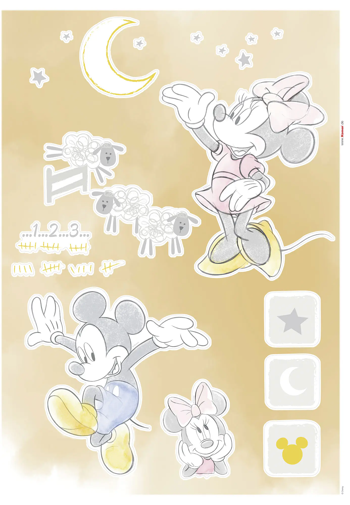 Komar Dekosticker Counting Sheeps 50 x 70 cm  