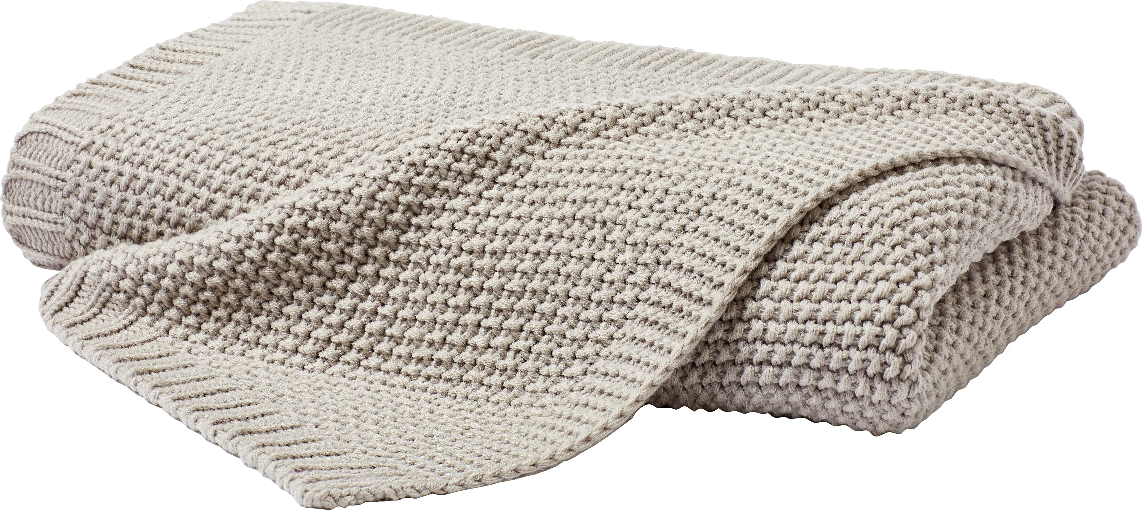 Strickdecke 130 x 170 cm natur
