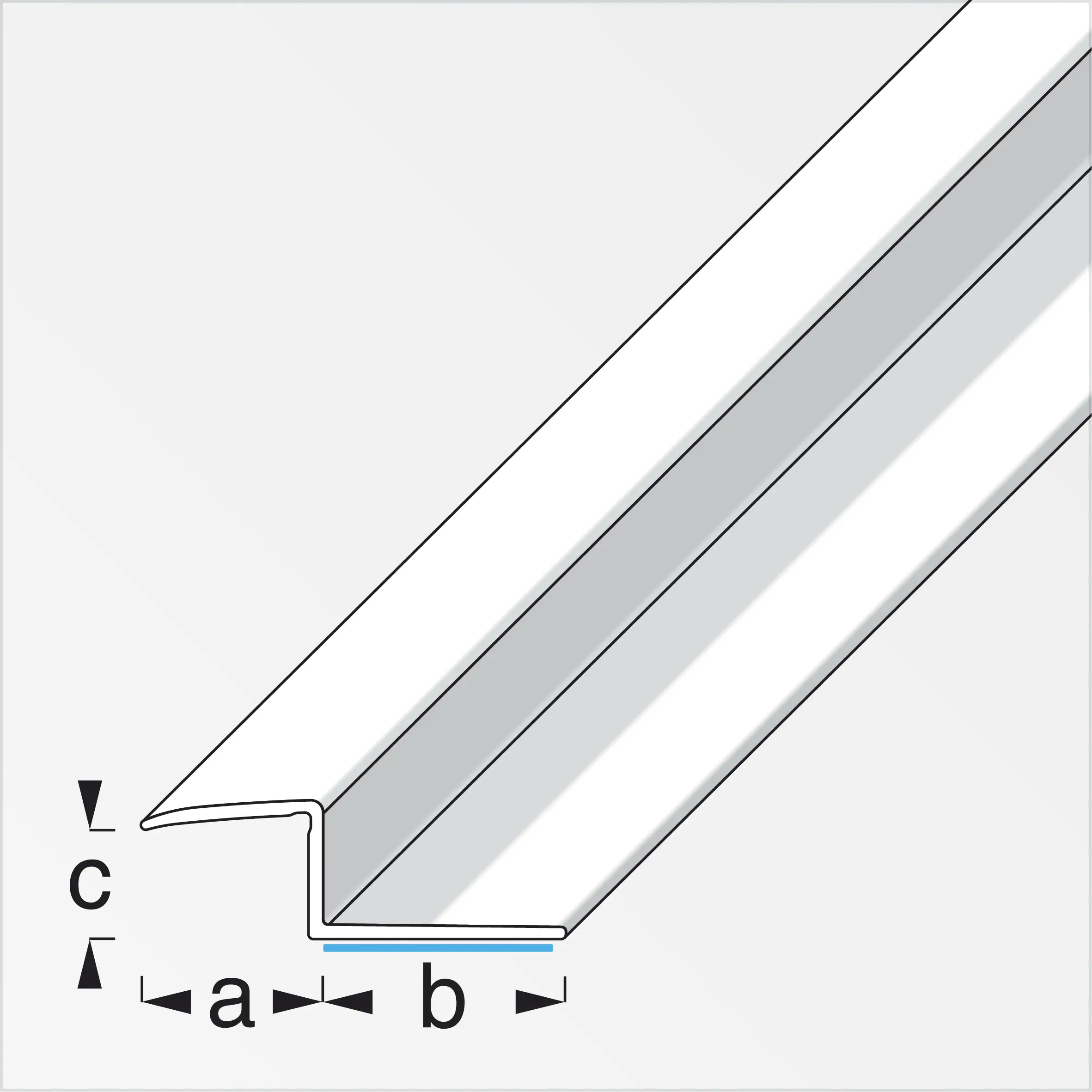 alfer Z-Abschluss-Profil 1 m, 15 x 20 x 9 mm Aluminium eloxiert silber