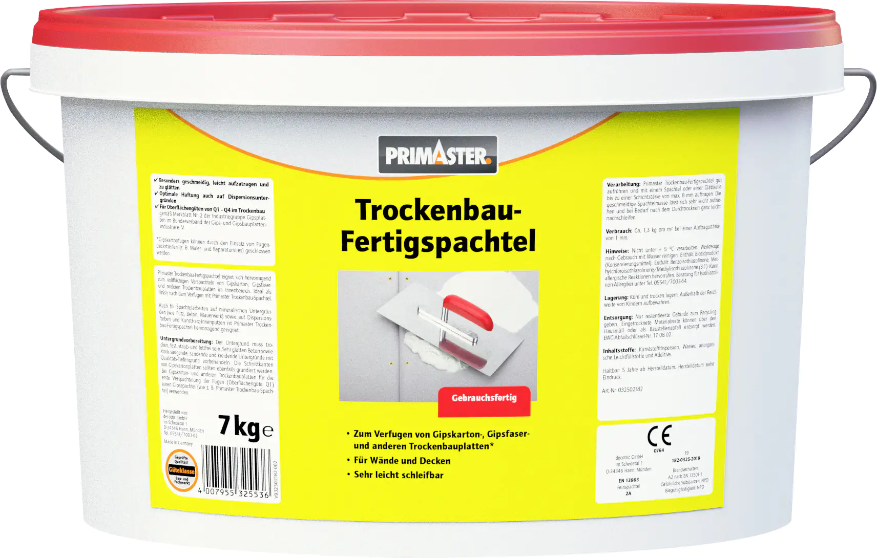 4007955325536 Primaster Trockenbau-Fertigspachtel 7 kg