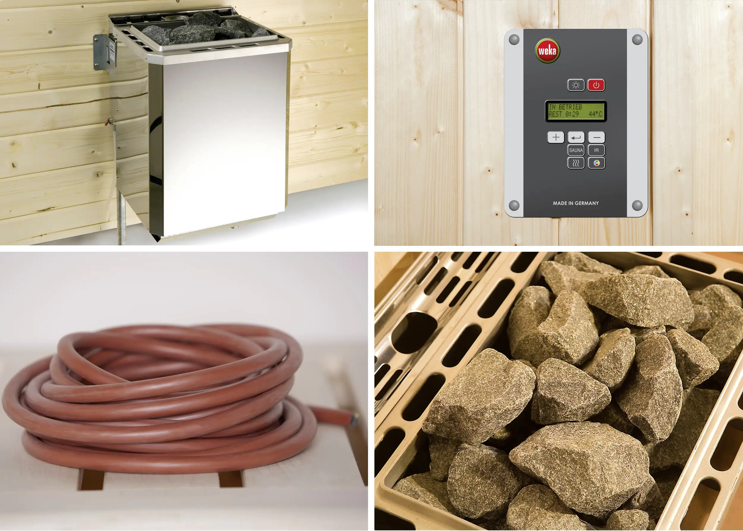 Weka Premium Massivholz-Sauna Bergen Gr. 2 Sparset 7,5 kW BioS