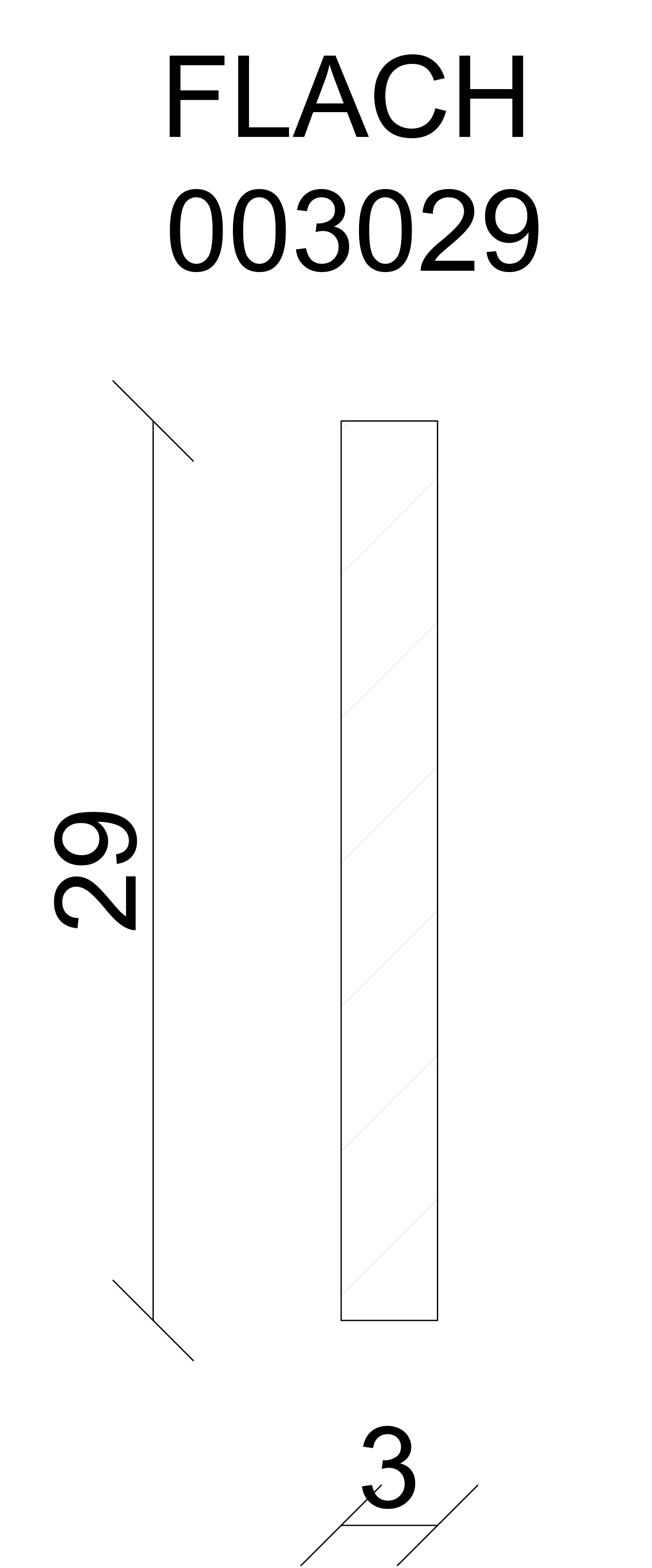 FN Neuhofer Flachleiste 95 cm 29 x 3 mm Buche