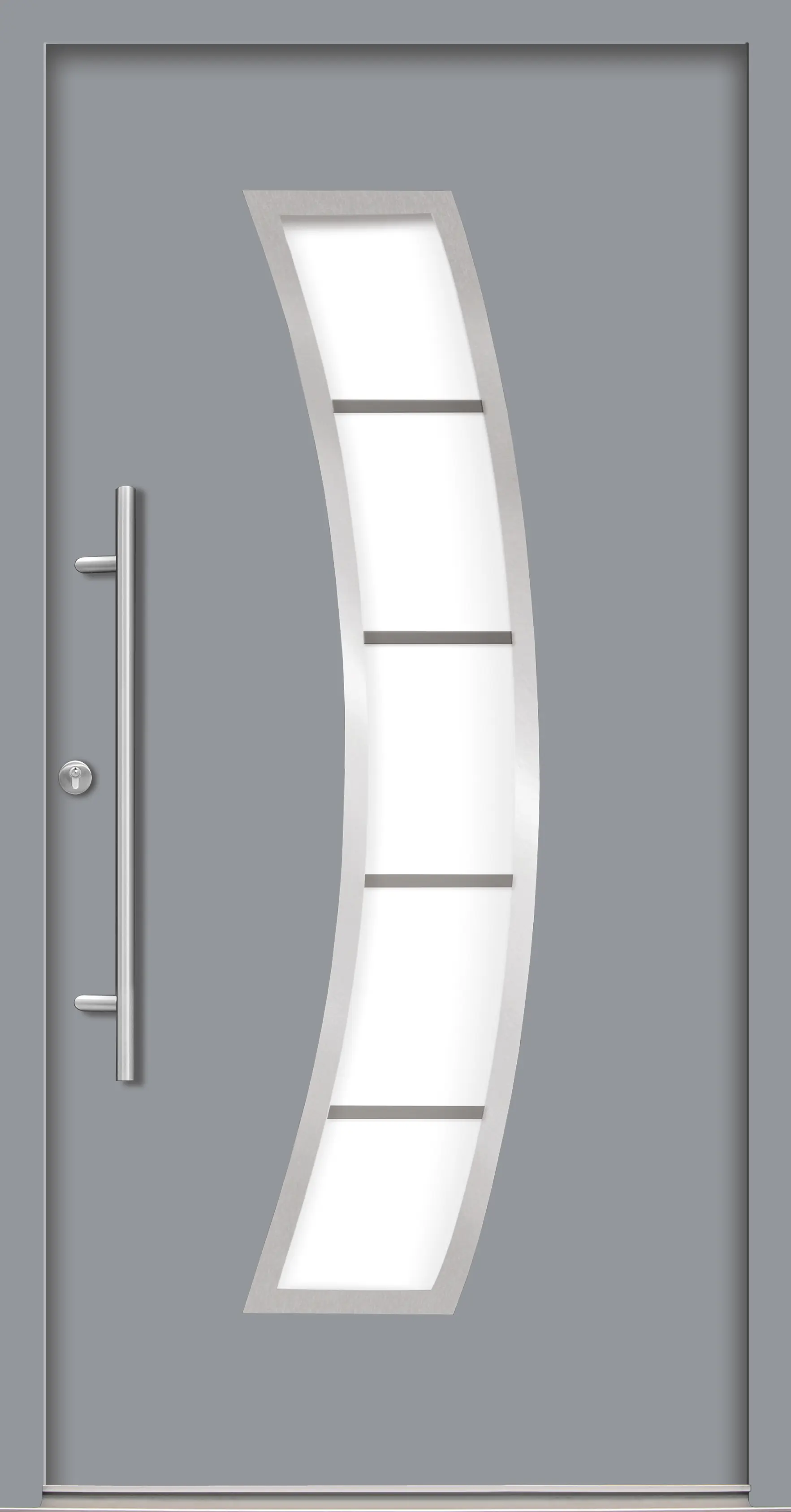 Splendoor Haustür Passivedoor Premium P14 Grau DIN Links 110 x 210 cm