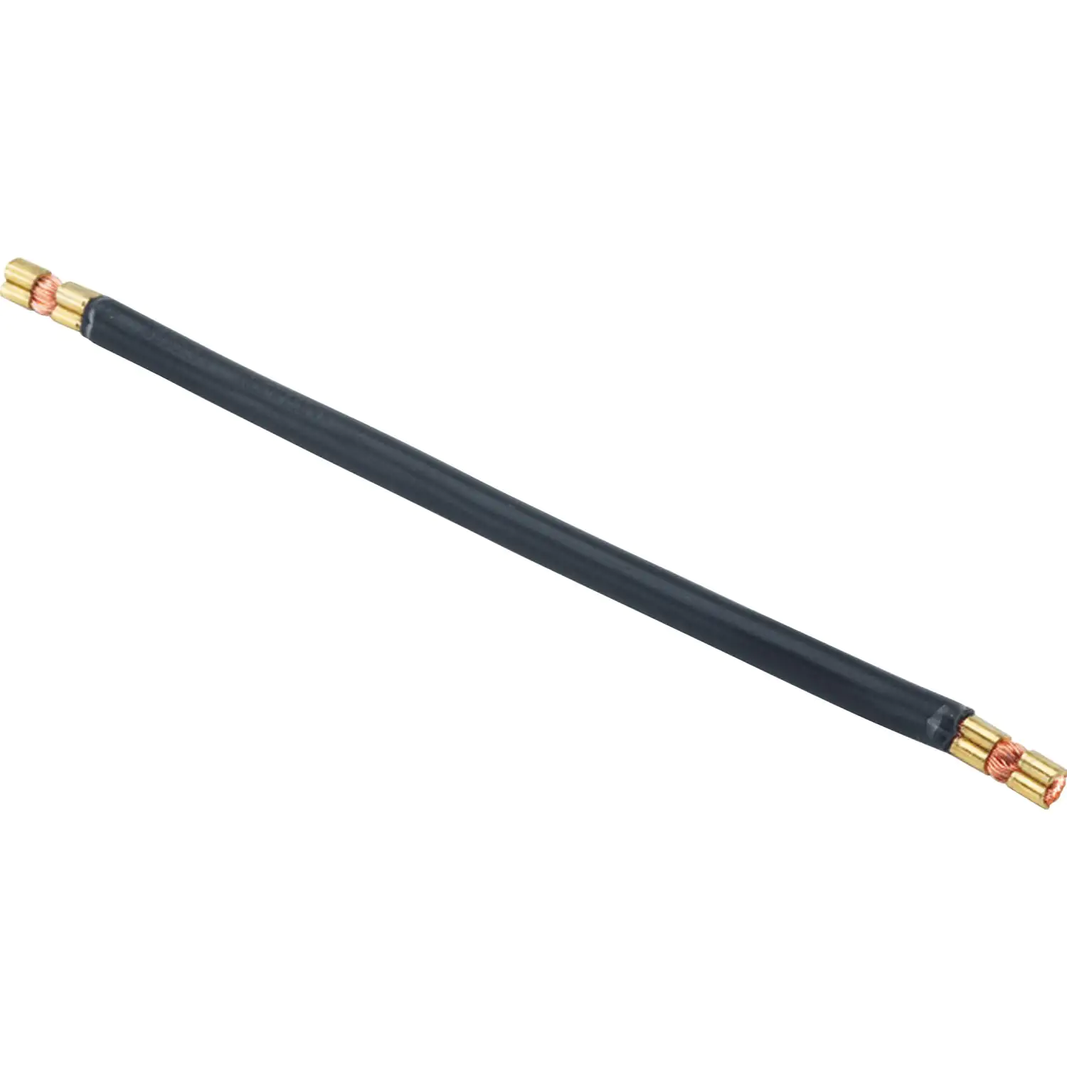Verdrahtungsbrücke 125 mm, 6 qmm  schwarz, beidseitig Aderendhülsen