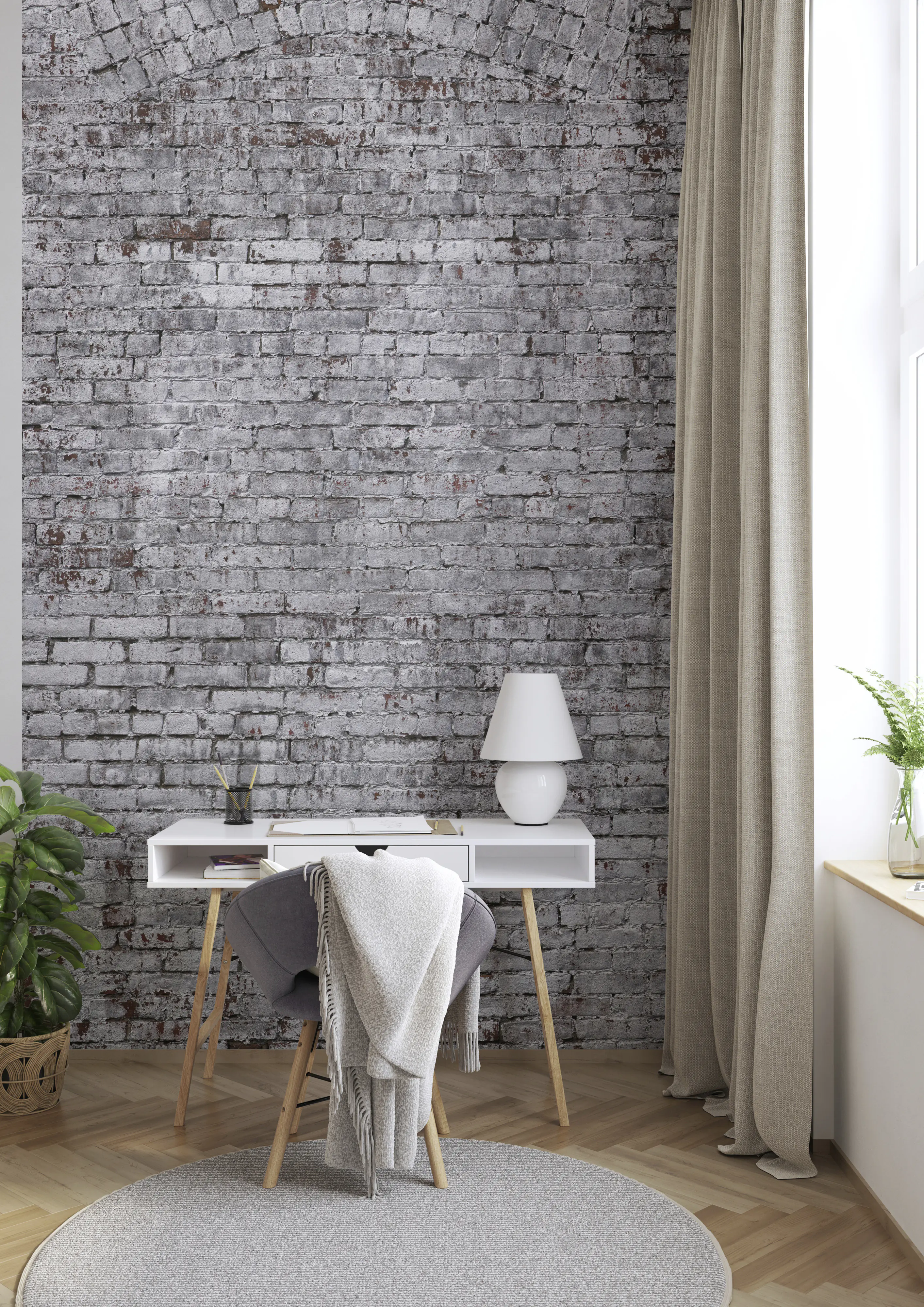 Rasch Vlies Fototapete 940947 Grau Muster & Motive 3 m x 1,86 m