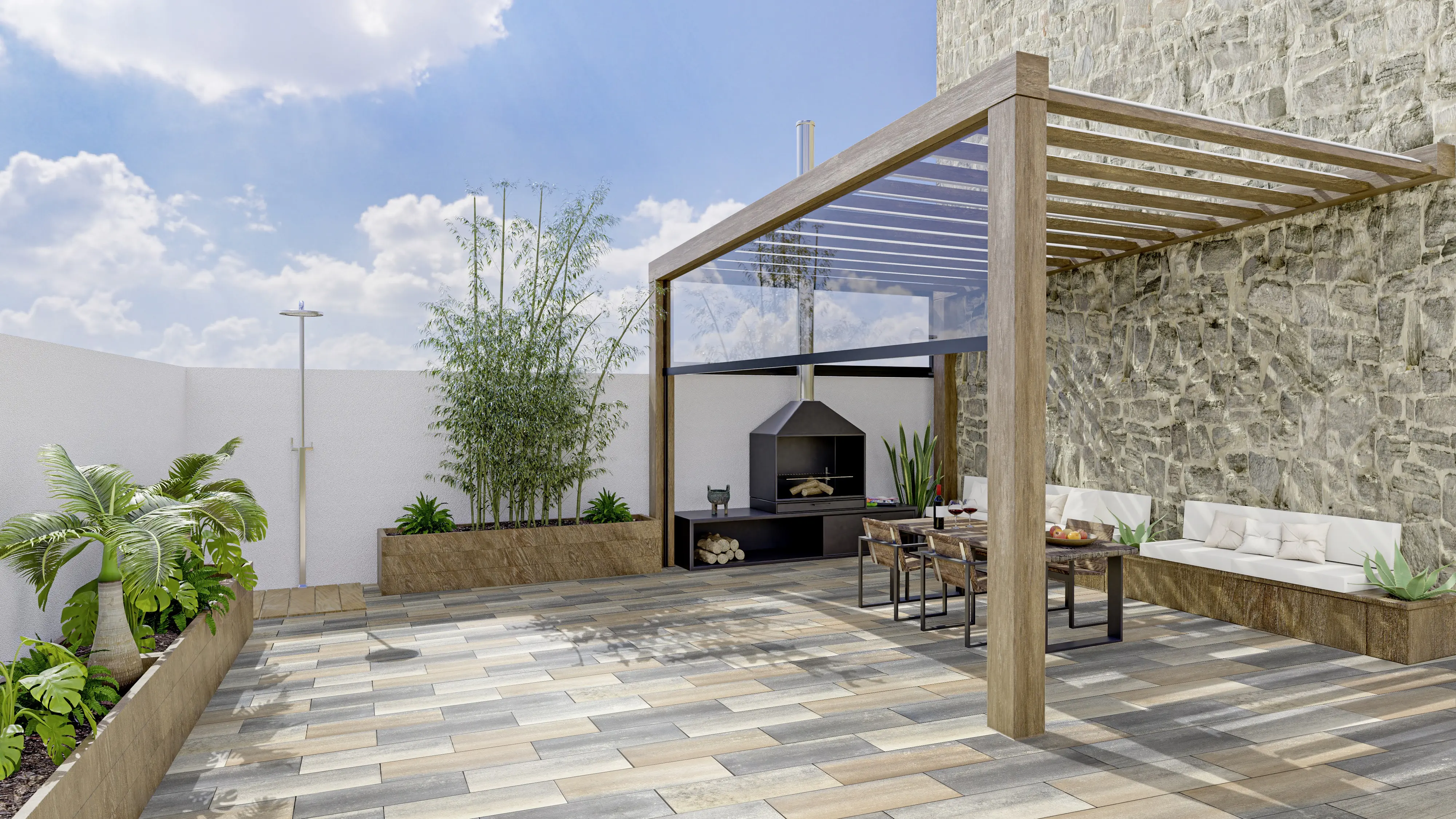 EHL Terrassenplatte Bellaria 80 x 40 x 5 cm muschelcreme