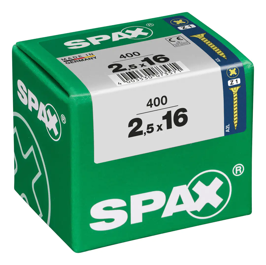 Spax Universalschrauben 2.5 x 16 mm PZ 1 - 400 Stk.