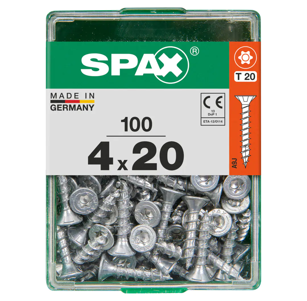 Spax Universalschrauben 4.0 x 20 mm TX 20 Senkkopf - 100 Stk.