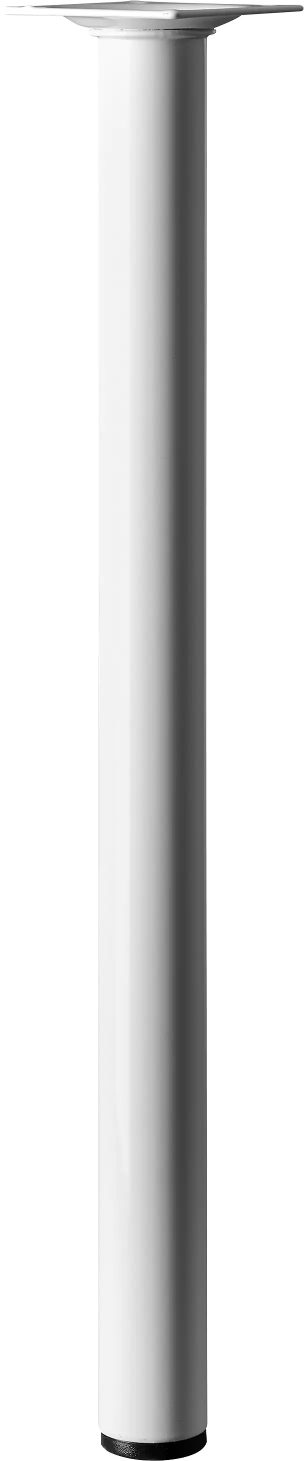 Hettich Tischbein 3,0 x 40 cm Stahl weiß - 1 Stück