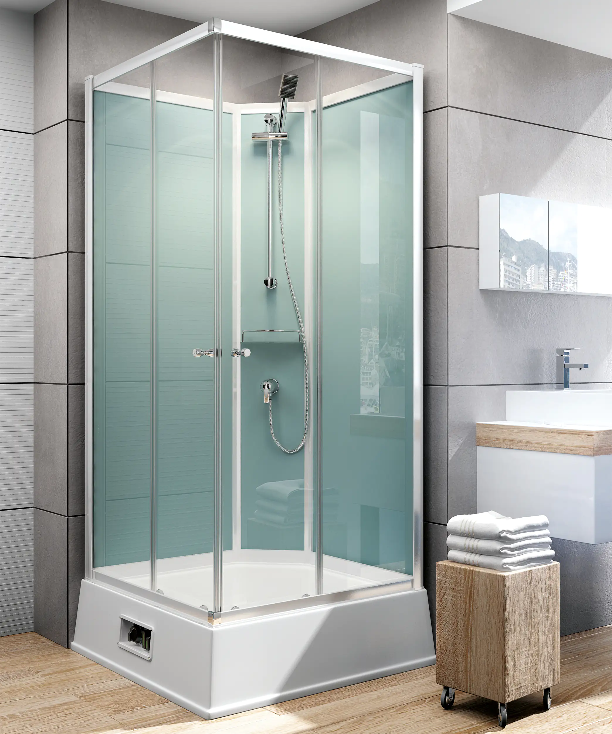Schulte Wellnesskabine Korfu II 89 x 89 Schulte Komplettduschkabine Korfu II 89 x 89 x 215 cm