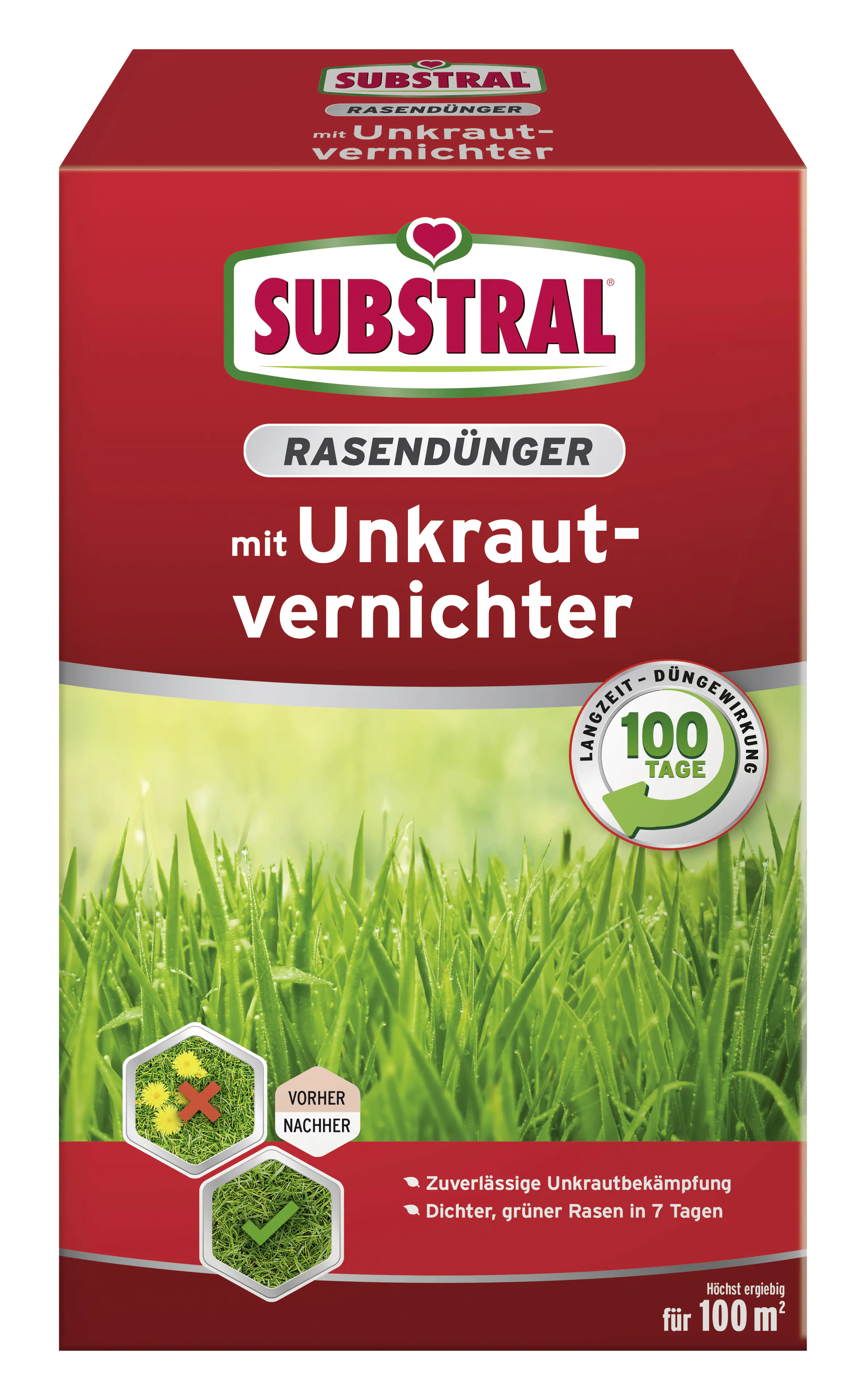 Substral Rasendünger mit Unkrautvernichter für 100 m² 2 kg
