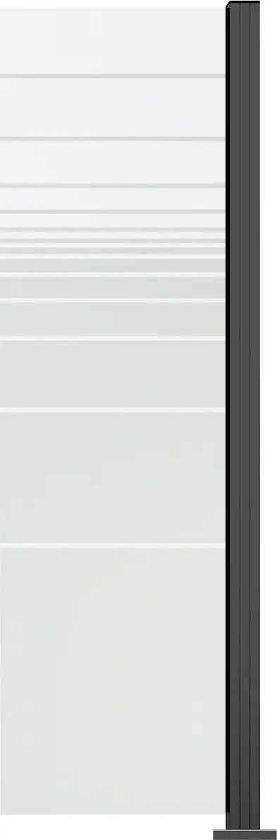 Ambiente Glaszaun Erweiterungsset Klarglas mit Siebdruck 187 x 55,7 cm anthrazit