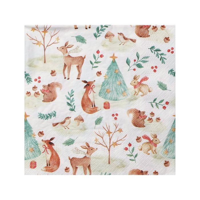 Eglo Servietten X-Mas Tiere & Bäume Pasig bunt 16,5 x 16,5 cm - 20er Pack