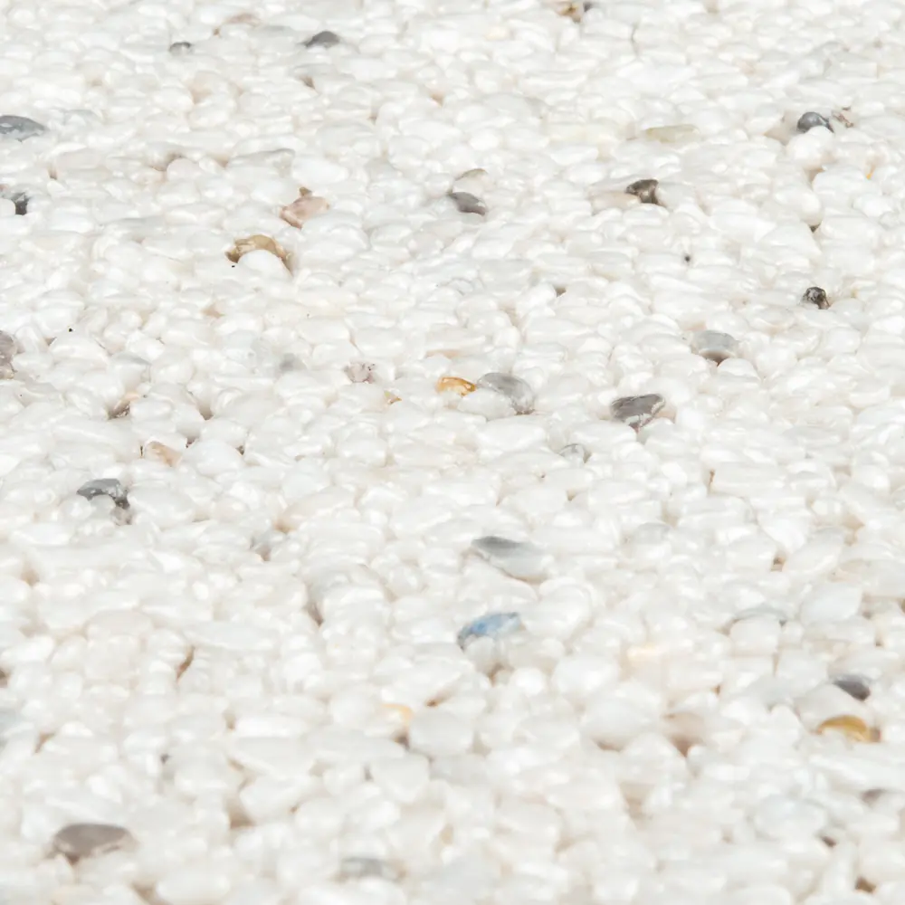 RAVELLO Steinteppich Boden Indoor Körnung Mittel Farbe weiss 19 kg Set