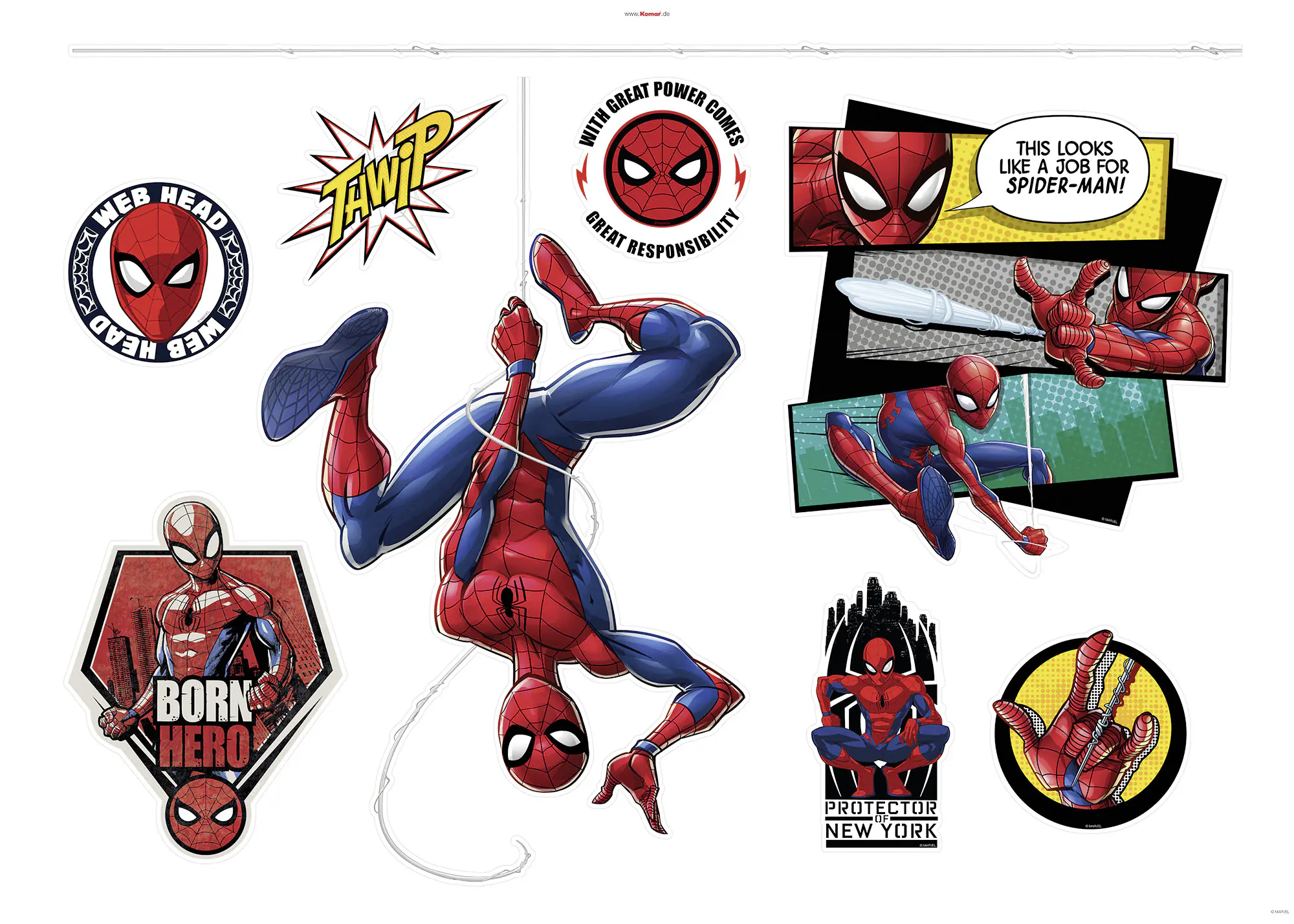 Komar Dekosticker Spider-Man Web 100 x 70 cm  