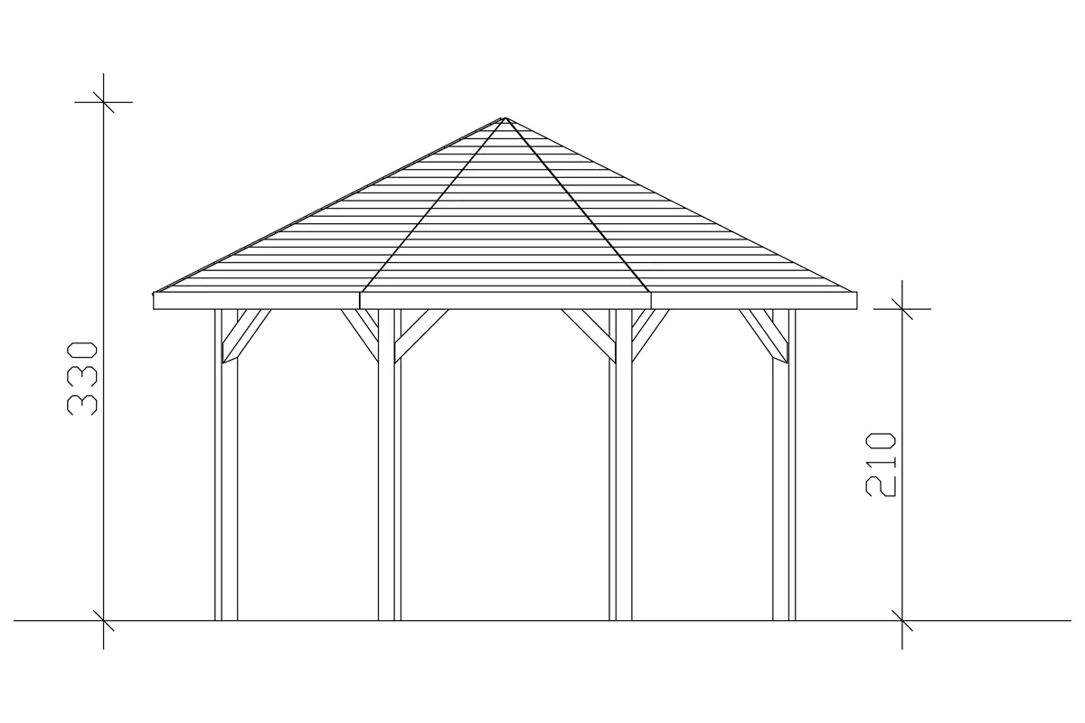 SKAN HOLZ Pavillon Nice 2 Leimholz, natur