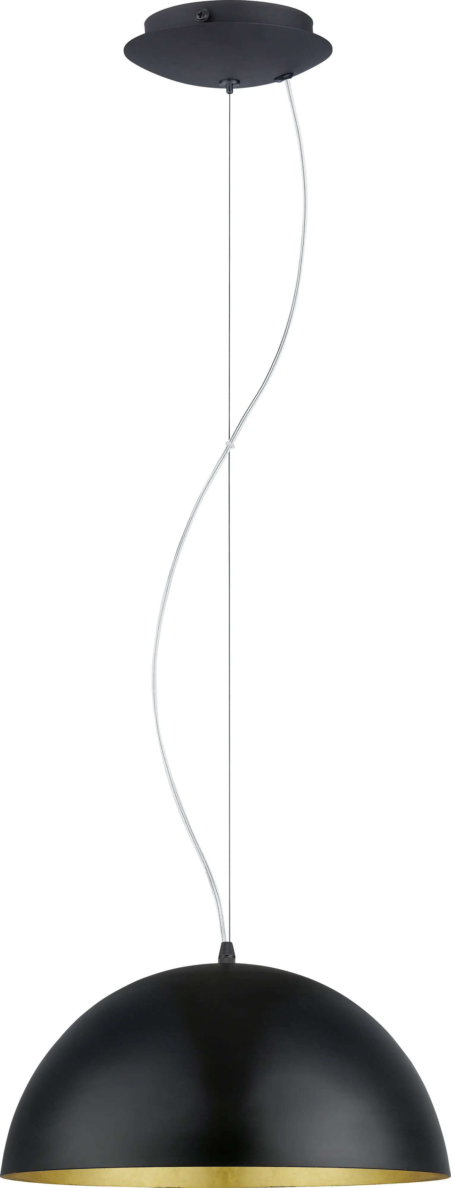 Eglo Pendelleuchte Gaetano 1 E27, schwarz / gold