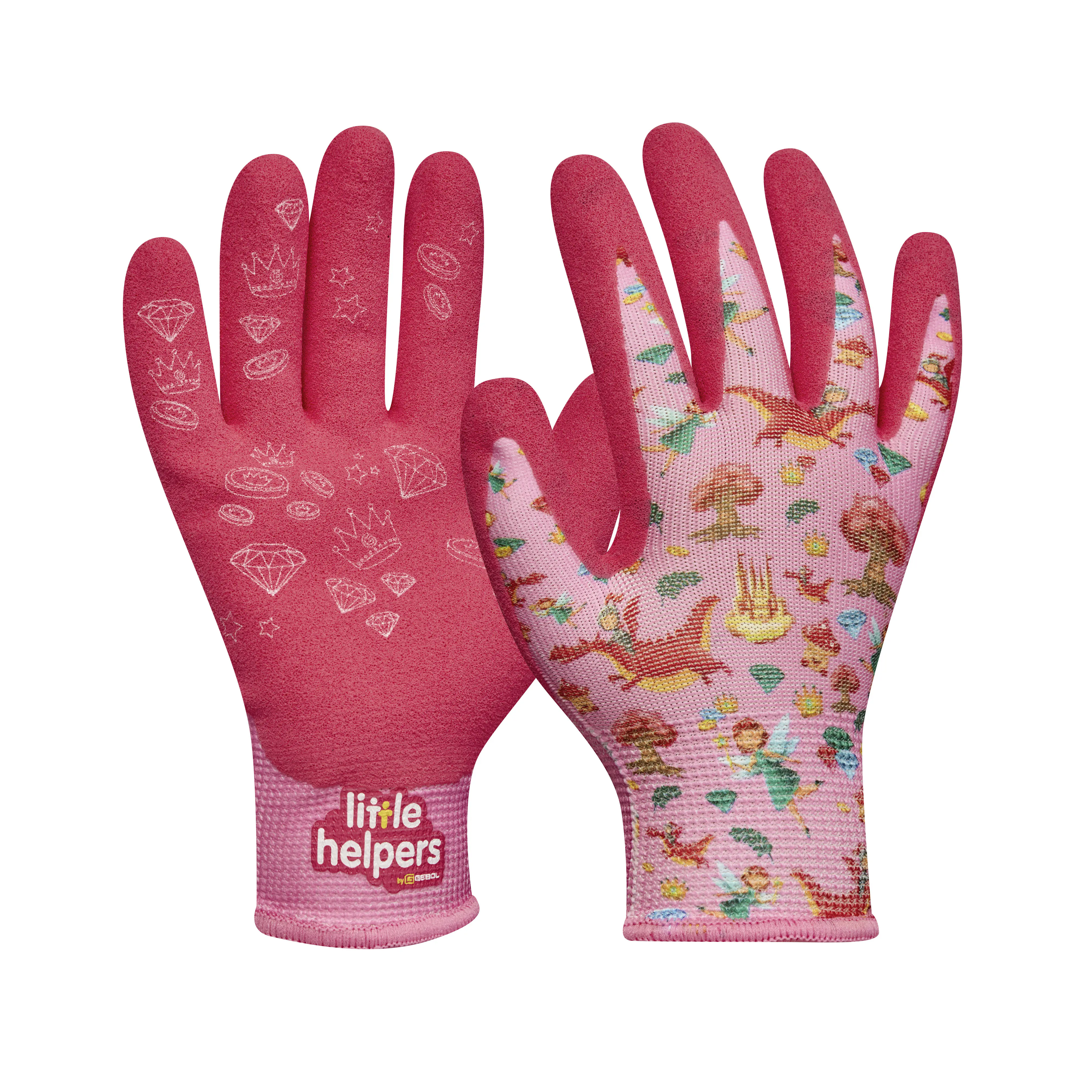 Gebol Kinder-Handschuhe Little Helpers Märchenwald pink