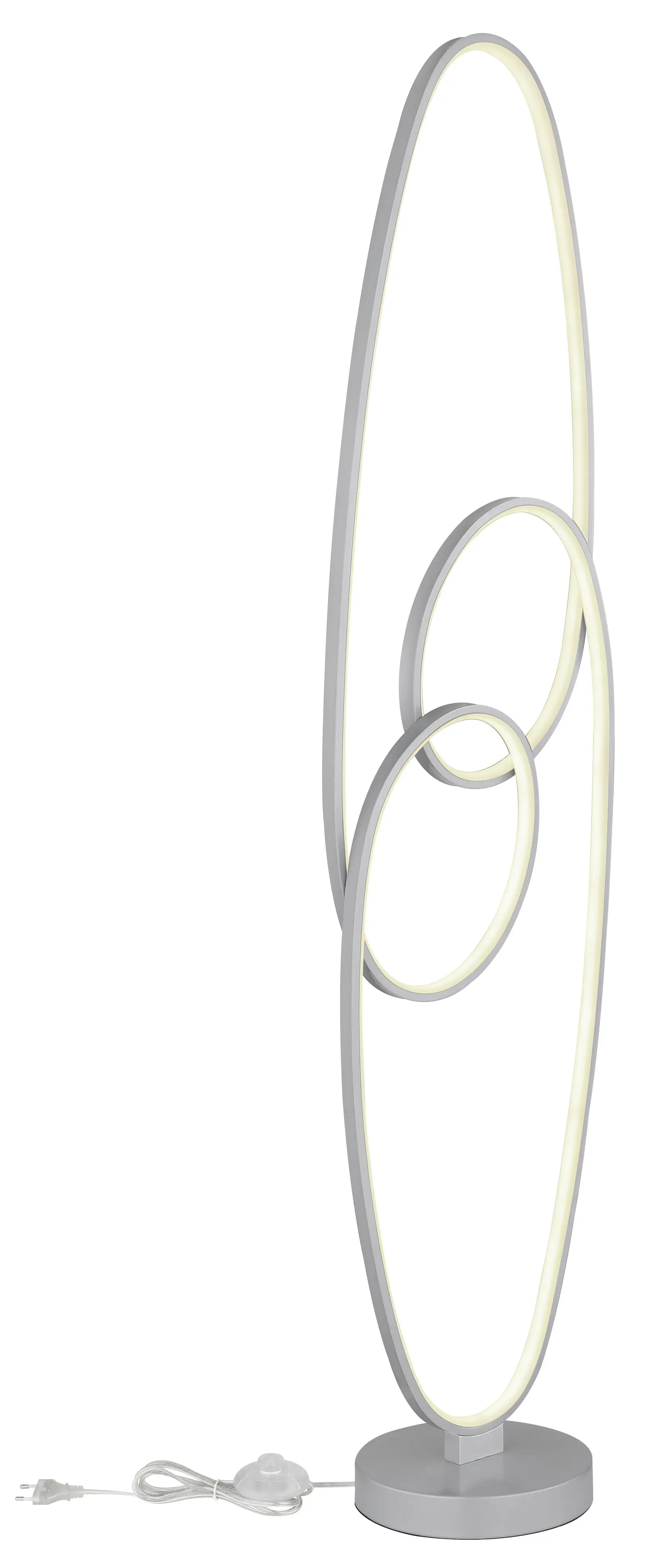 Globo Stehleuchte Spira 122 cm silber warmweiß