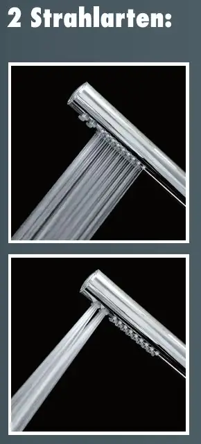 Primaster Handbrause 2 Strahlarten Water Stick chrom wassersparend