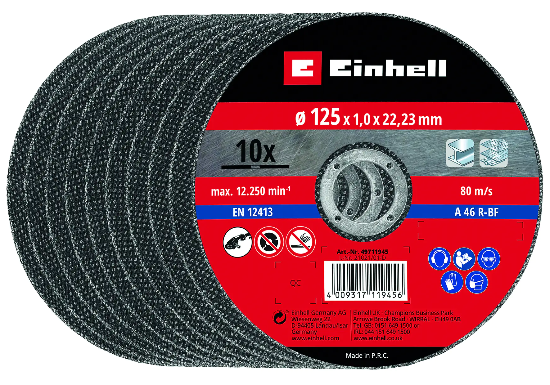 Einhell Trennscheibe dünn Ø 125 mm x 22,23 mm