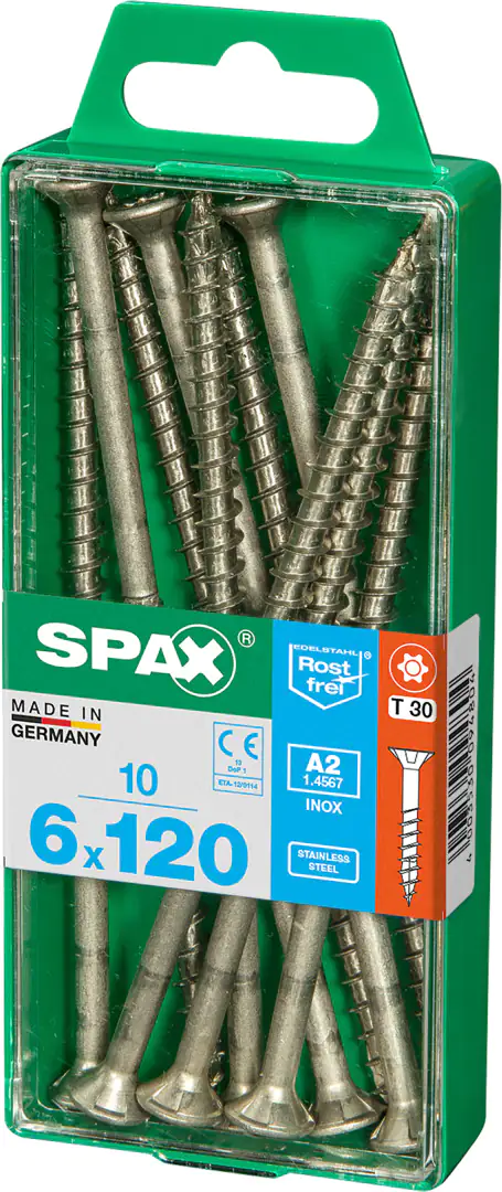 Spax Universalschrauben 6.0 x 120 mm TX 30 Senkkopf - 10 Stk.