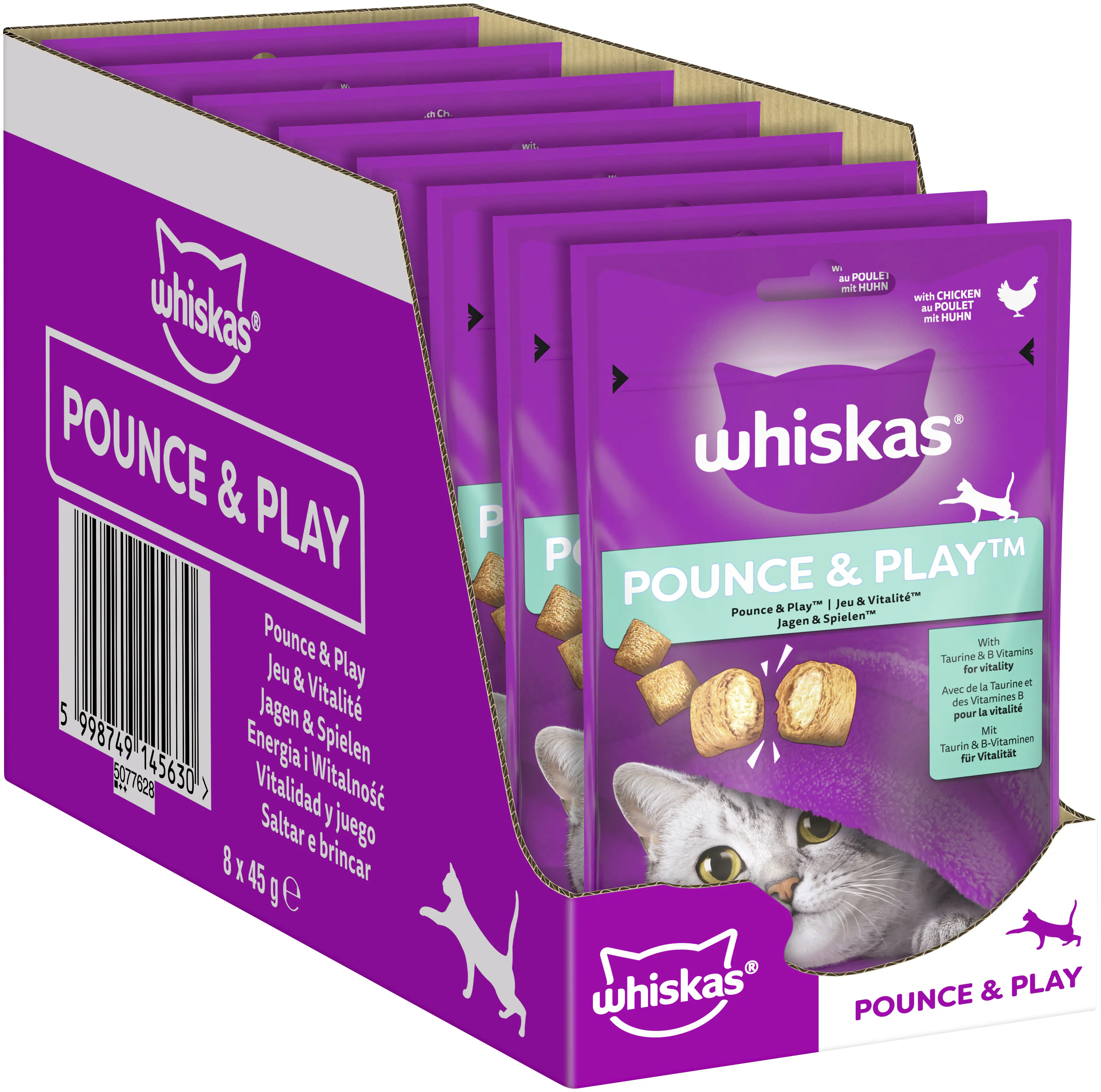 Whiskas Pounce & Play Katzensnack 45 g Huhn