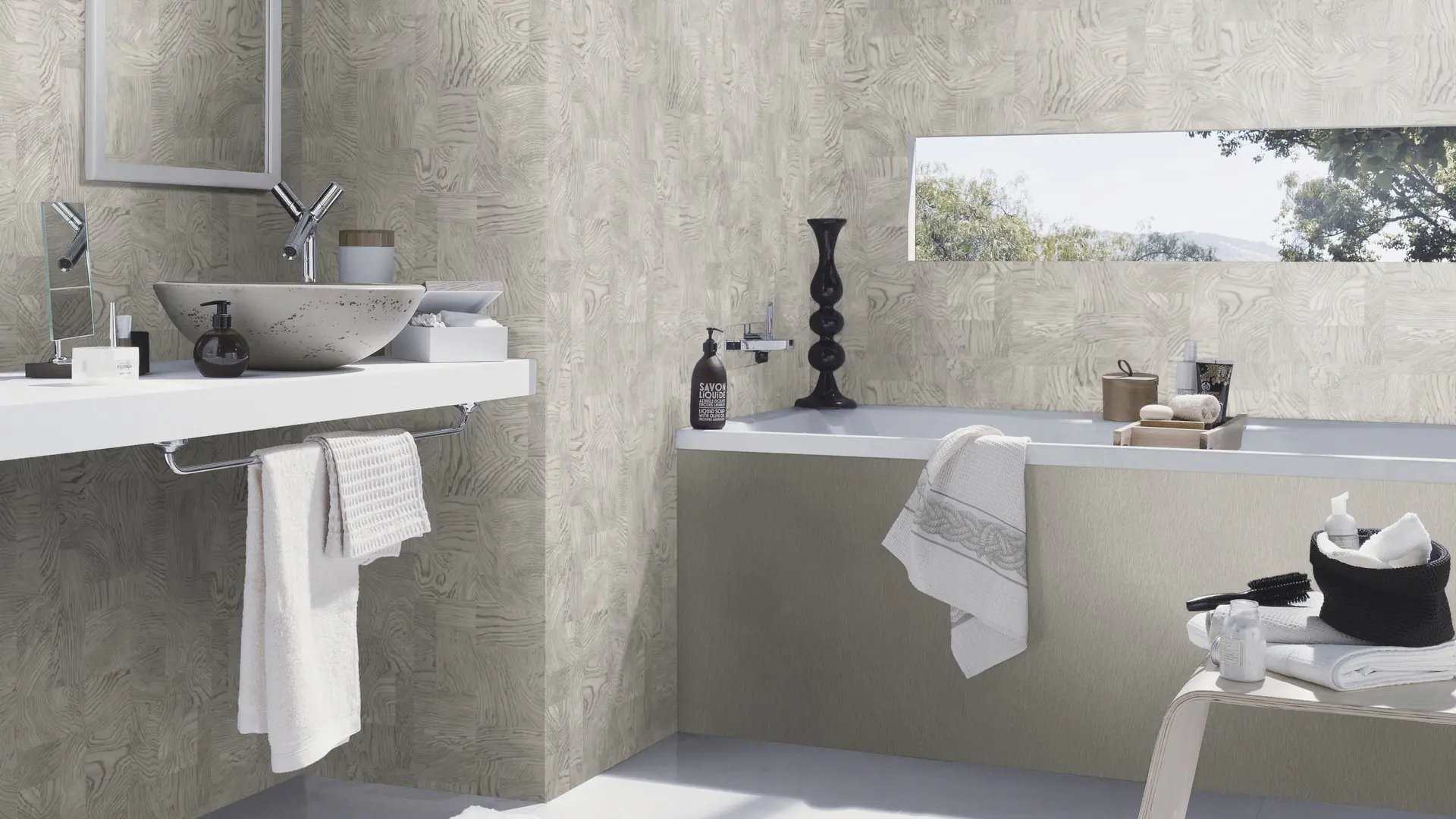 Rasch Vliestapete 751062 Grau-Hellgrau Uni 10,05 m x 0,53 m