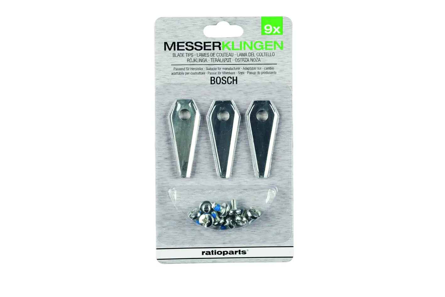 Ratioparts Ersatzmesser und Schraube für Bosch Mähroboter Ratioparts Ersatzmesser und Schraube für Bosch Mähroboter