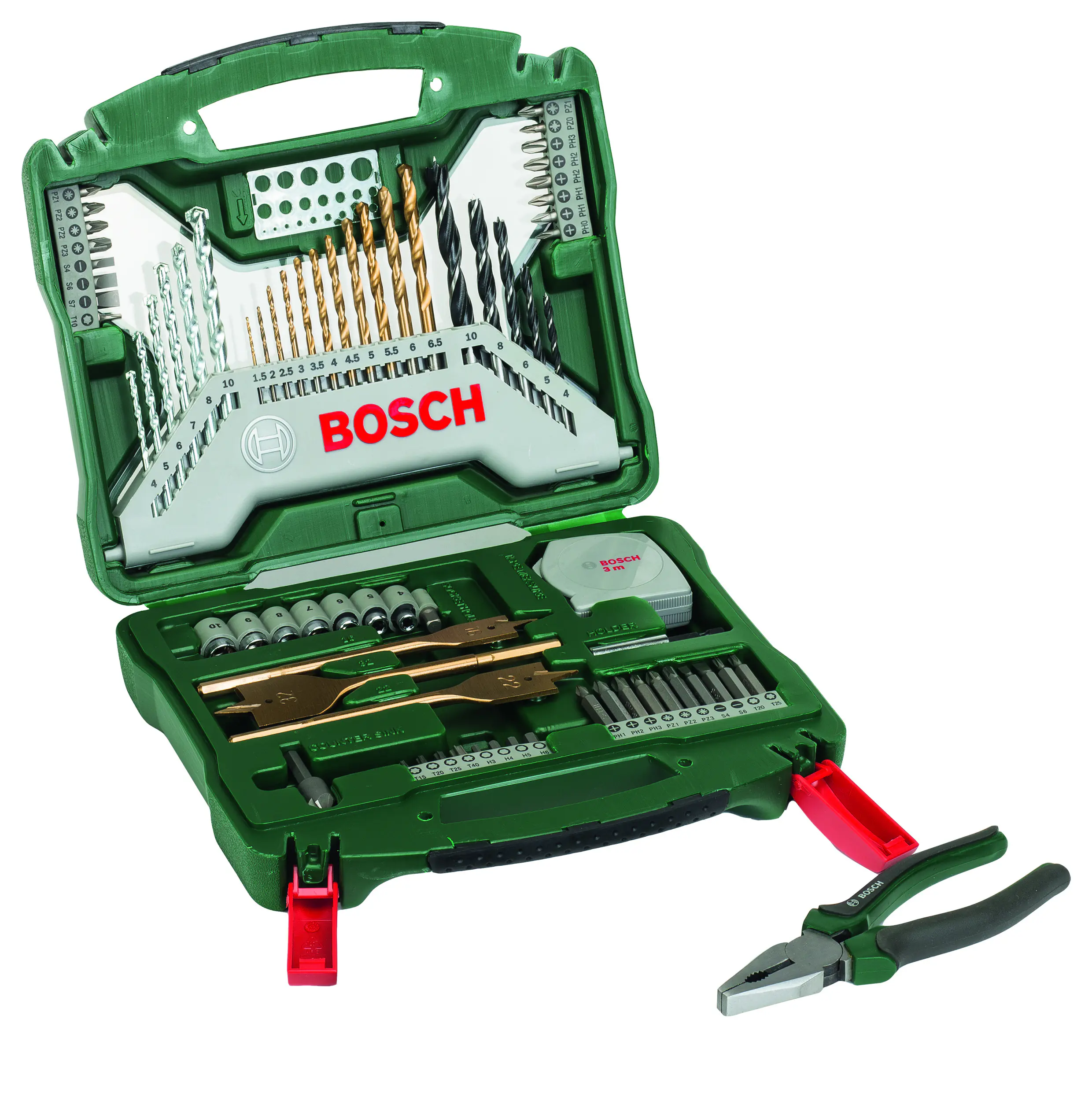 Bosch Bit-Bohrer Set X-Line 70-teilig inkl. Zangen-Set Bosch Bit-Bohrer Set X-Line 70-teilig inkl. Zangen-Set