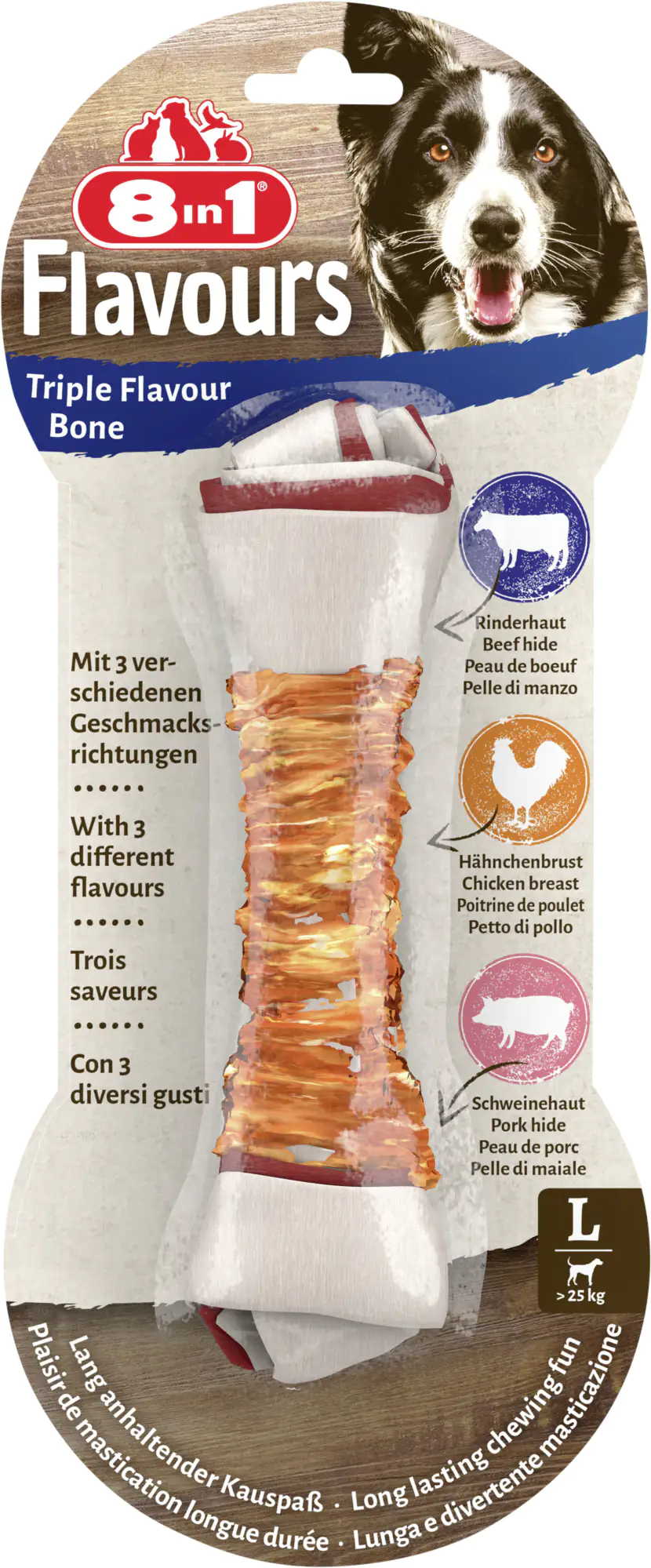 8in1 Flavours Kauknochen Triple Flavour L