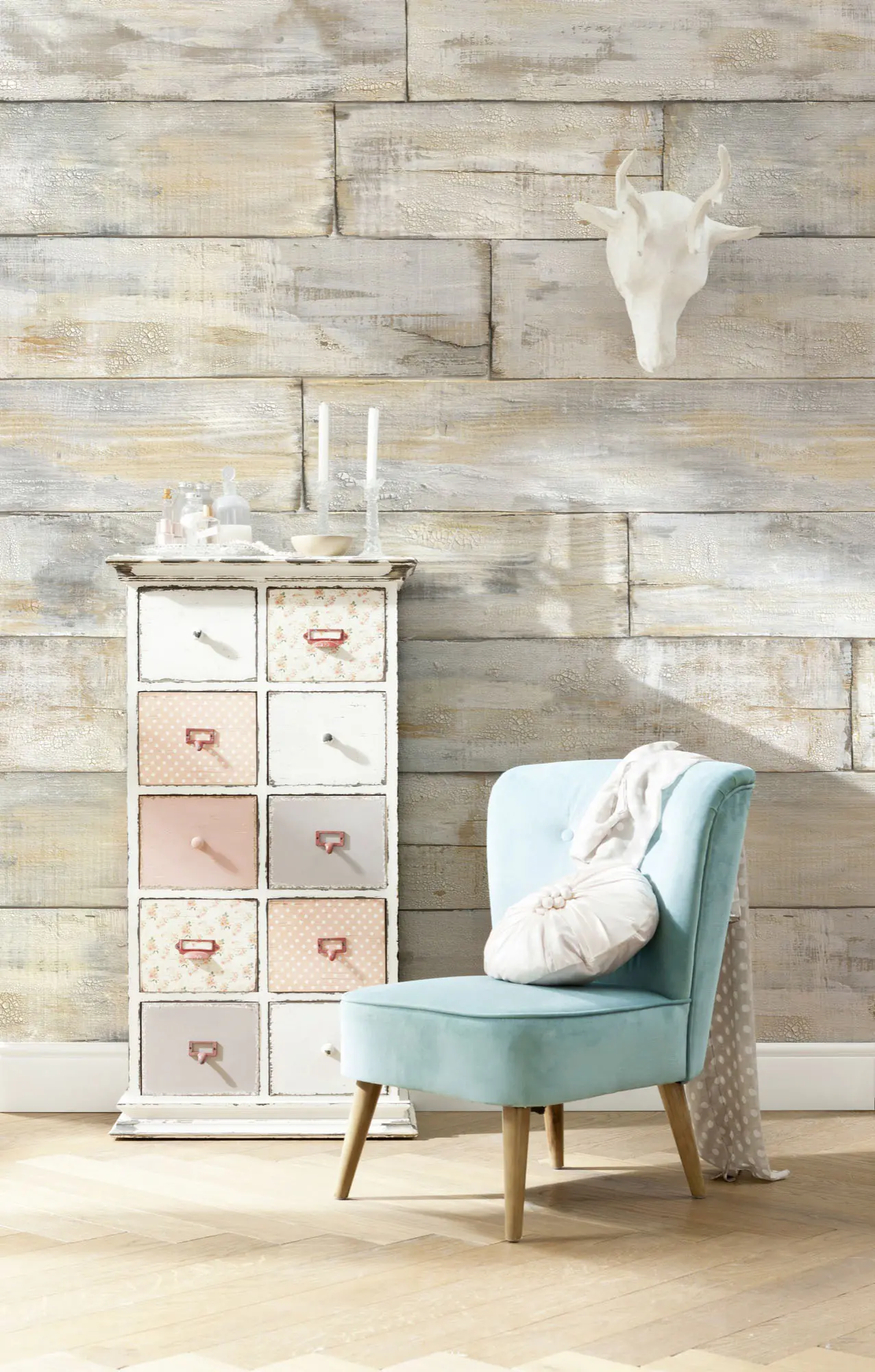 Komar Vlies Fototapete Shabby Chic 368 x 248 cm 