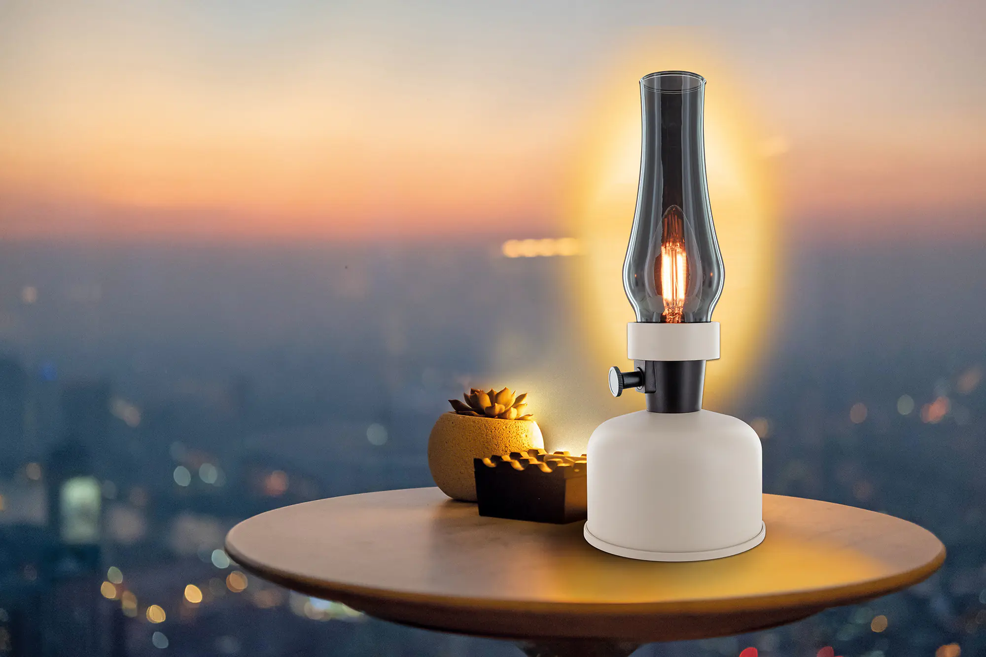 Schwaiger LED Akku-Tischleuchte Retro weiß 28 cm warm dimmbar  Schwaiger LED Akku-Tischleuchte Retro weiß 28 cm warm dimmbar