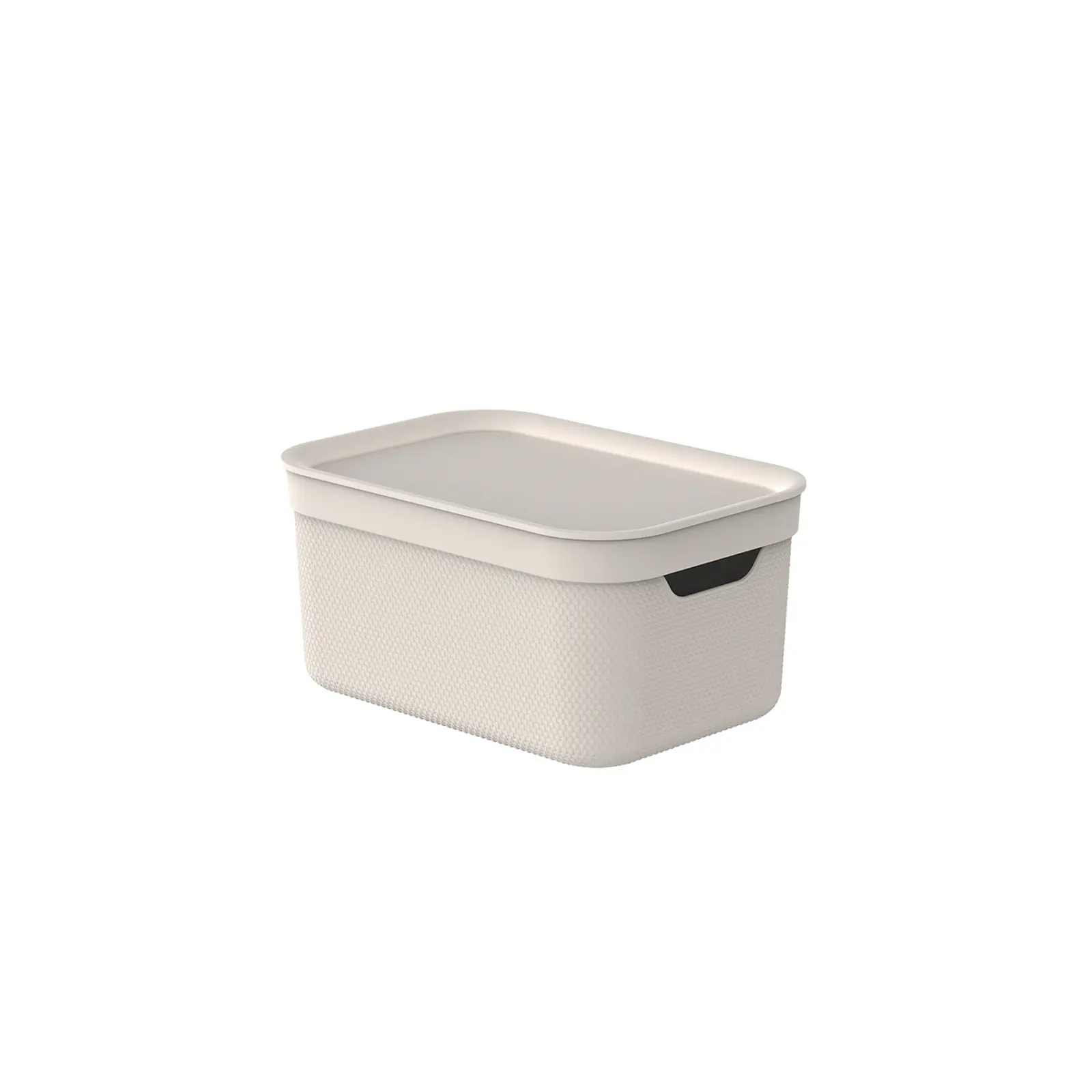 Rotho Aufbewahrungsbox Alvra mit Deckel 26,5 x 18,5 cm 5 L warm beige