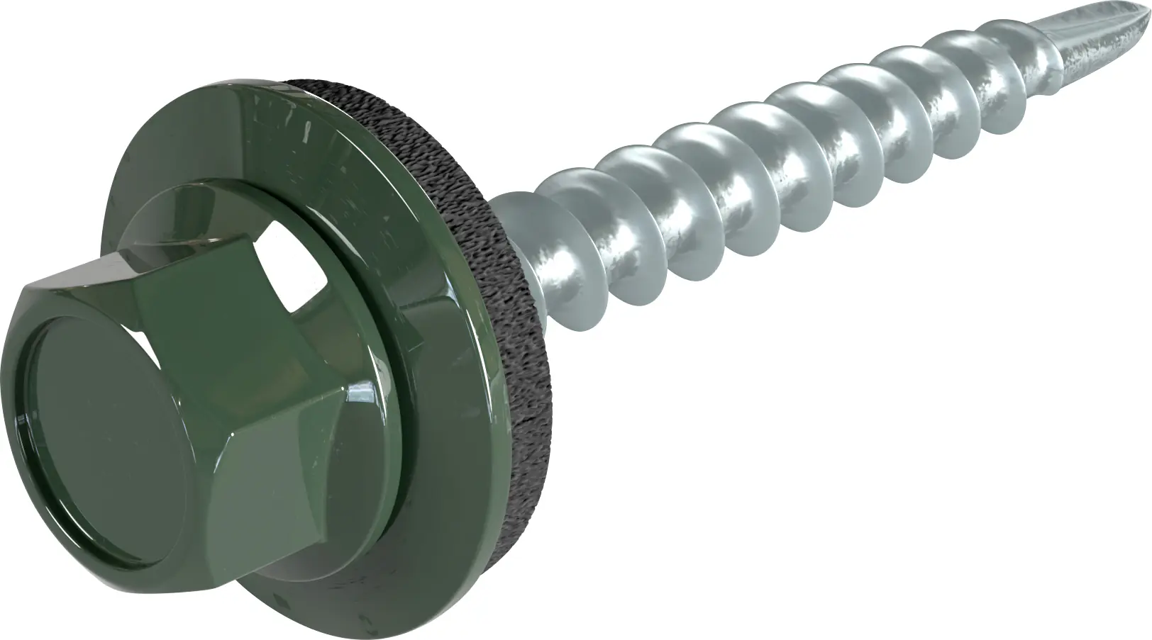 Weckman Bohrschrauben 4,8 x 35 mm sechskant - 100 Stk. nadelgrün