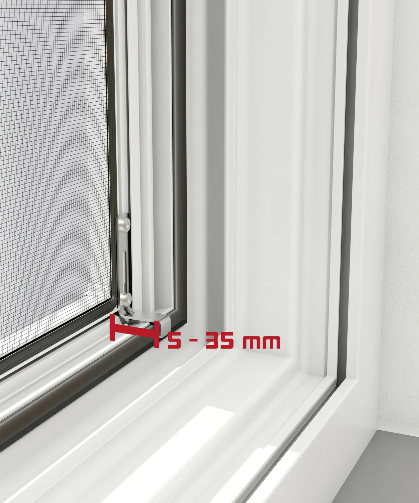 Windhager IS Fliegenschutz-Fenster Plus 100 x 120 cm schwarz/weiß