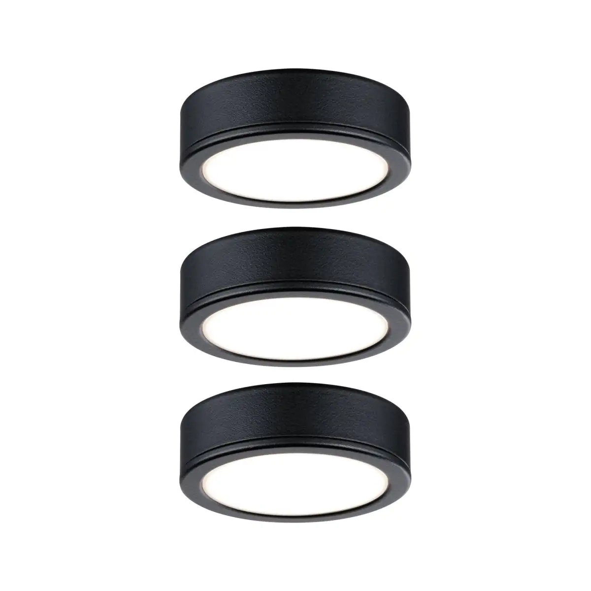 Paulmann LED Unterbauleuchte Pukk schwarz Ø 6,5 cm warmweiß 3er Set Paulmann LED Unterbauleuchte Pukk schwarz Ø 6,5 cm warmweiß 3er Set