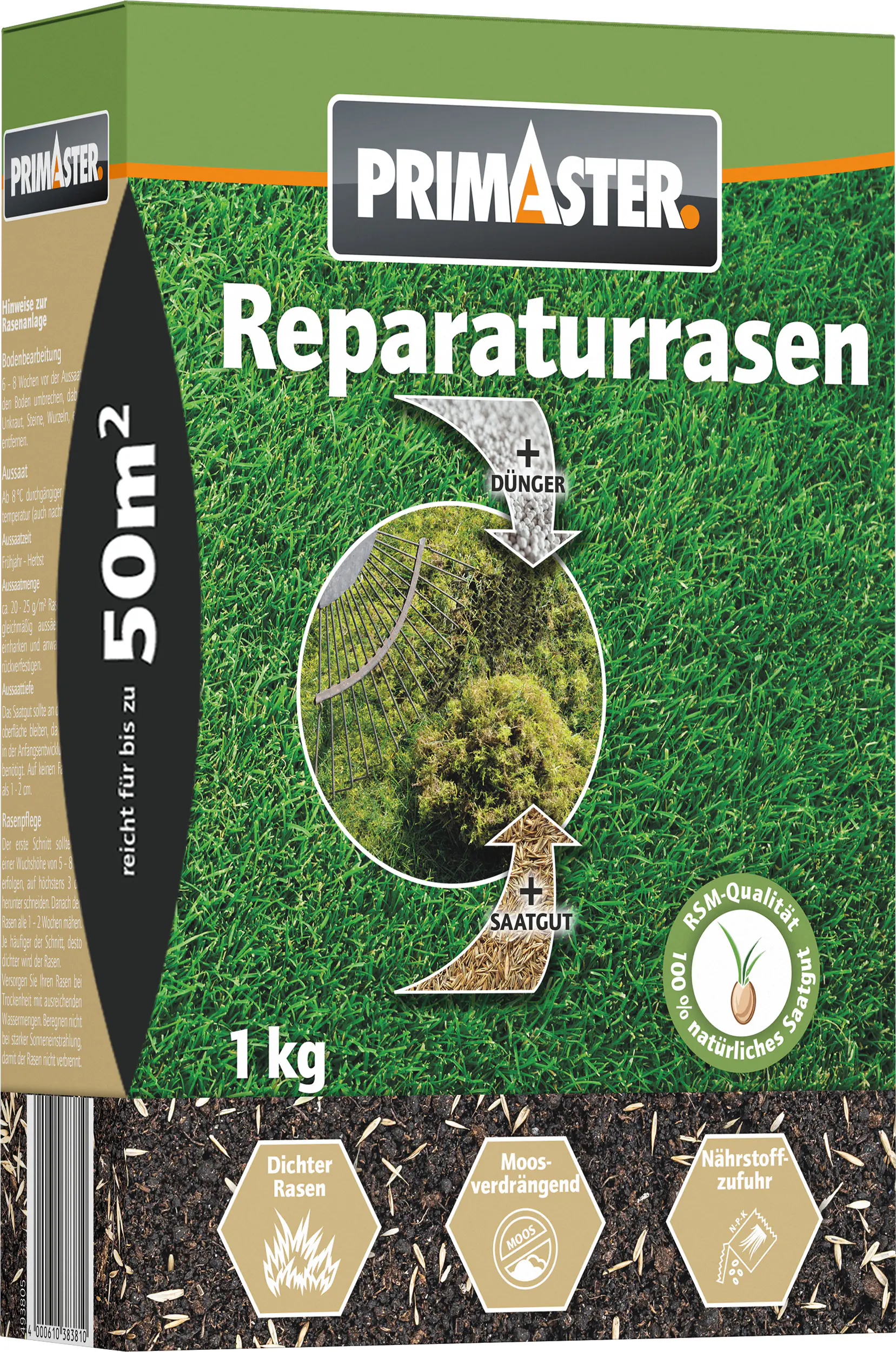 Primaster Rasenreparatur 1 kg für ca. 50 m²