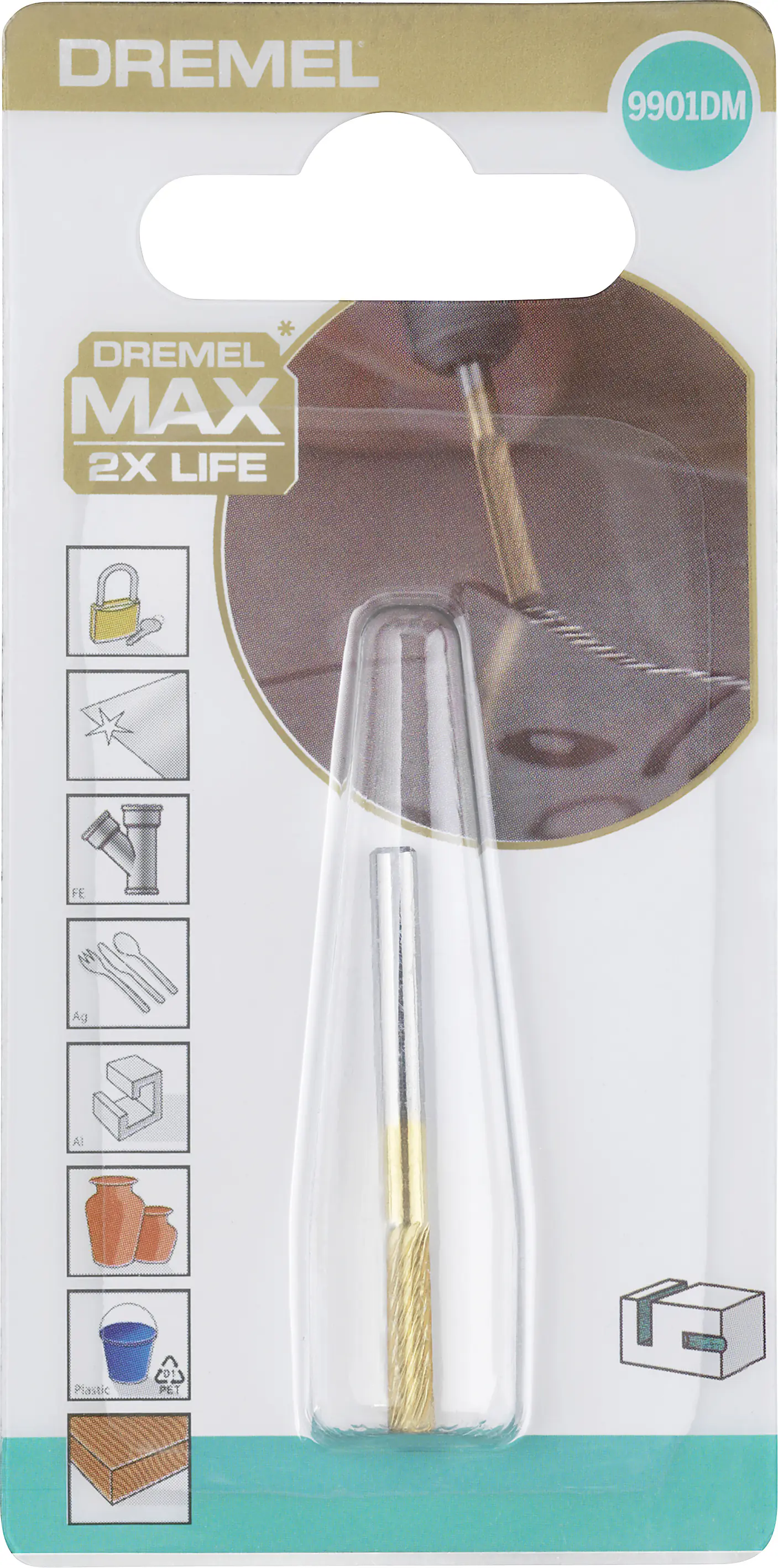 Dremel Max Wolframkarbid-Fräser zylindrisch Ø 3,2 mm 9901DM  Dremel Max Wolframkarbid-Fräser zylindrisch Ø 3,2 mm 9901DM