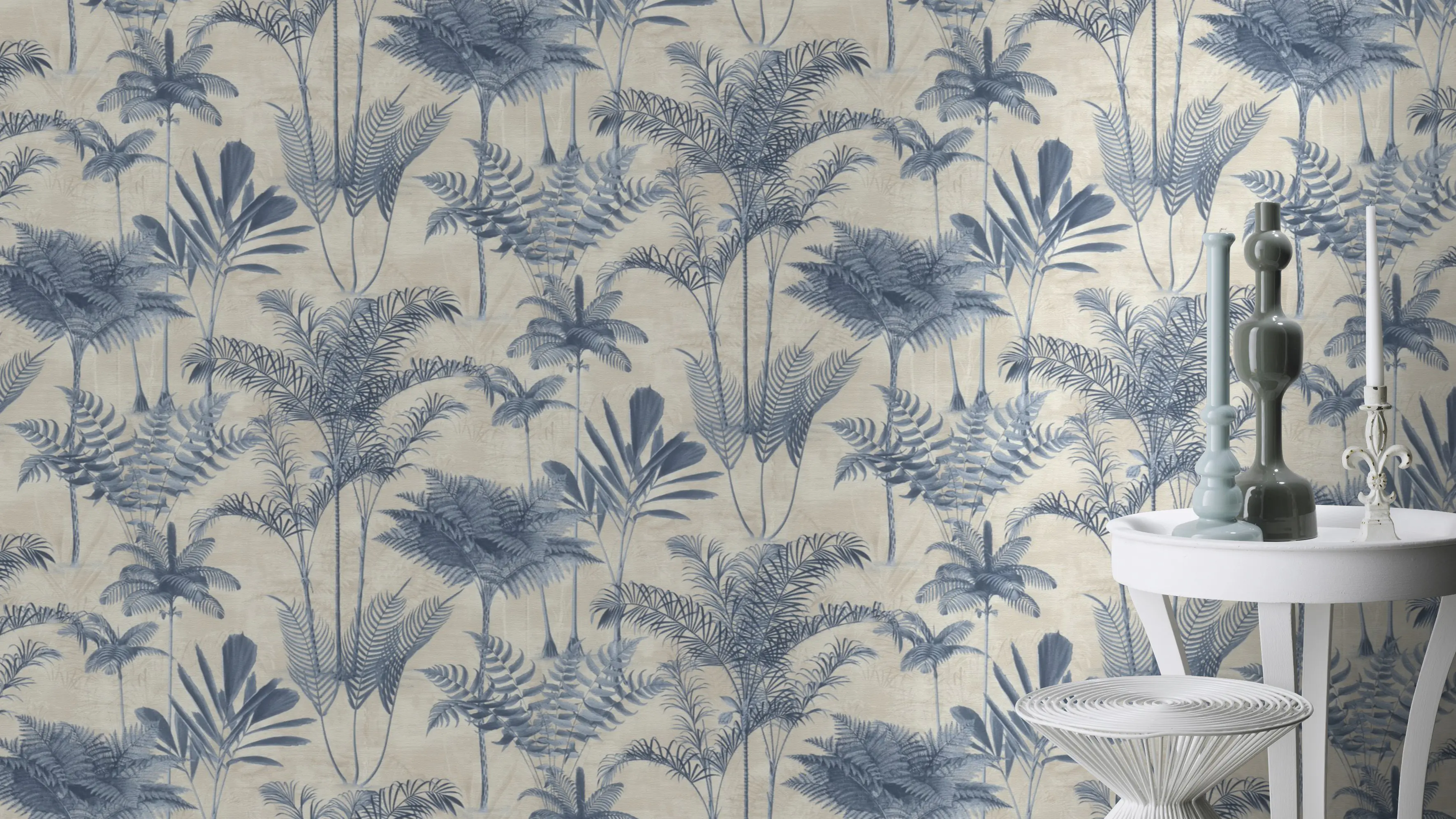 Rasch Vliestapete 555127 Blau-Indigo Muster & Motive 10,05 m x 0,53 m